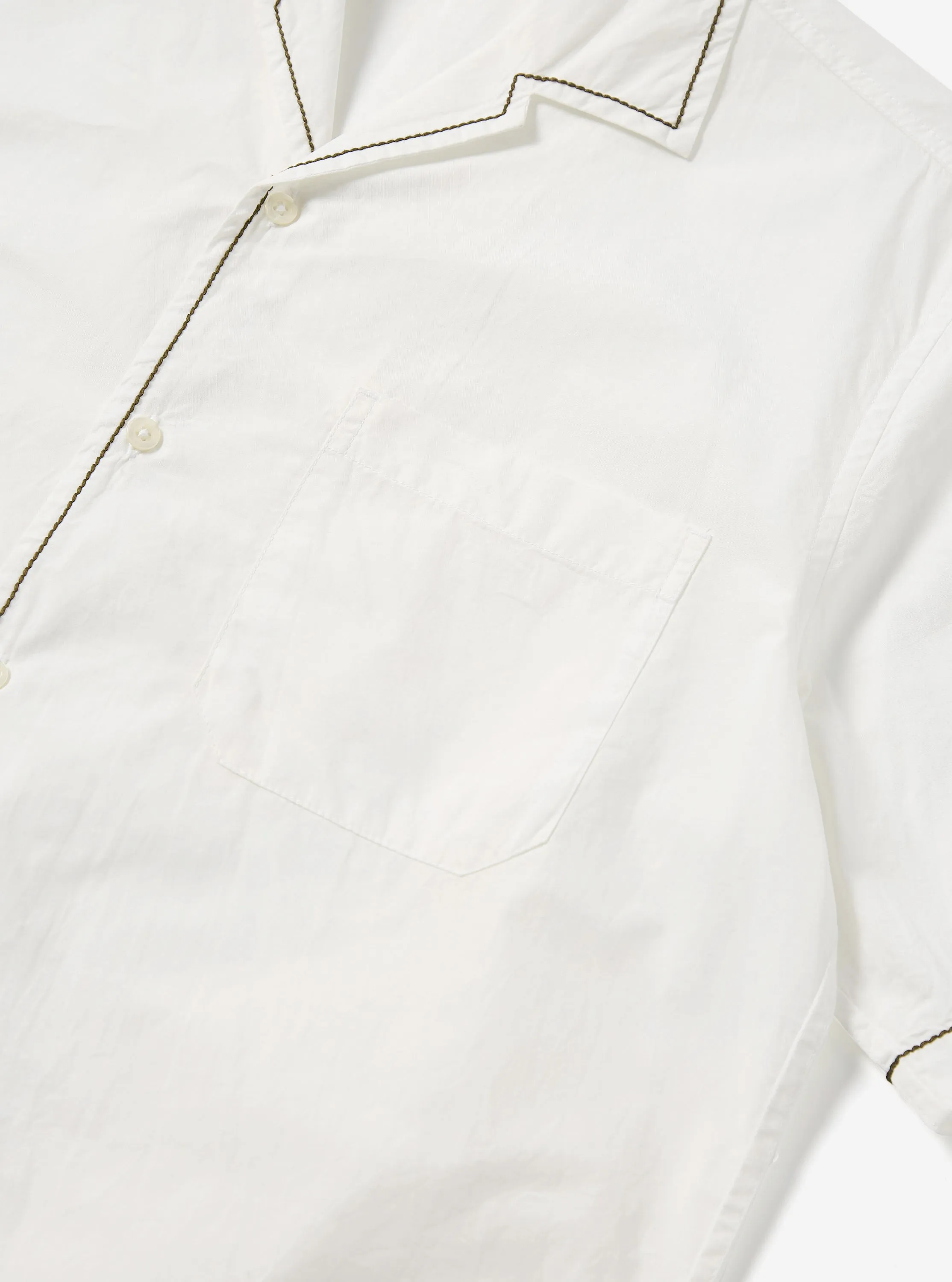 Universal Works Minari Shirt in Ecru Poplin