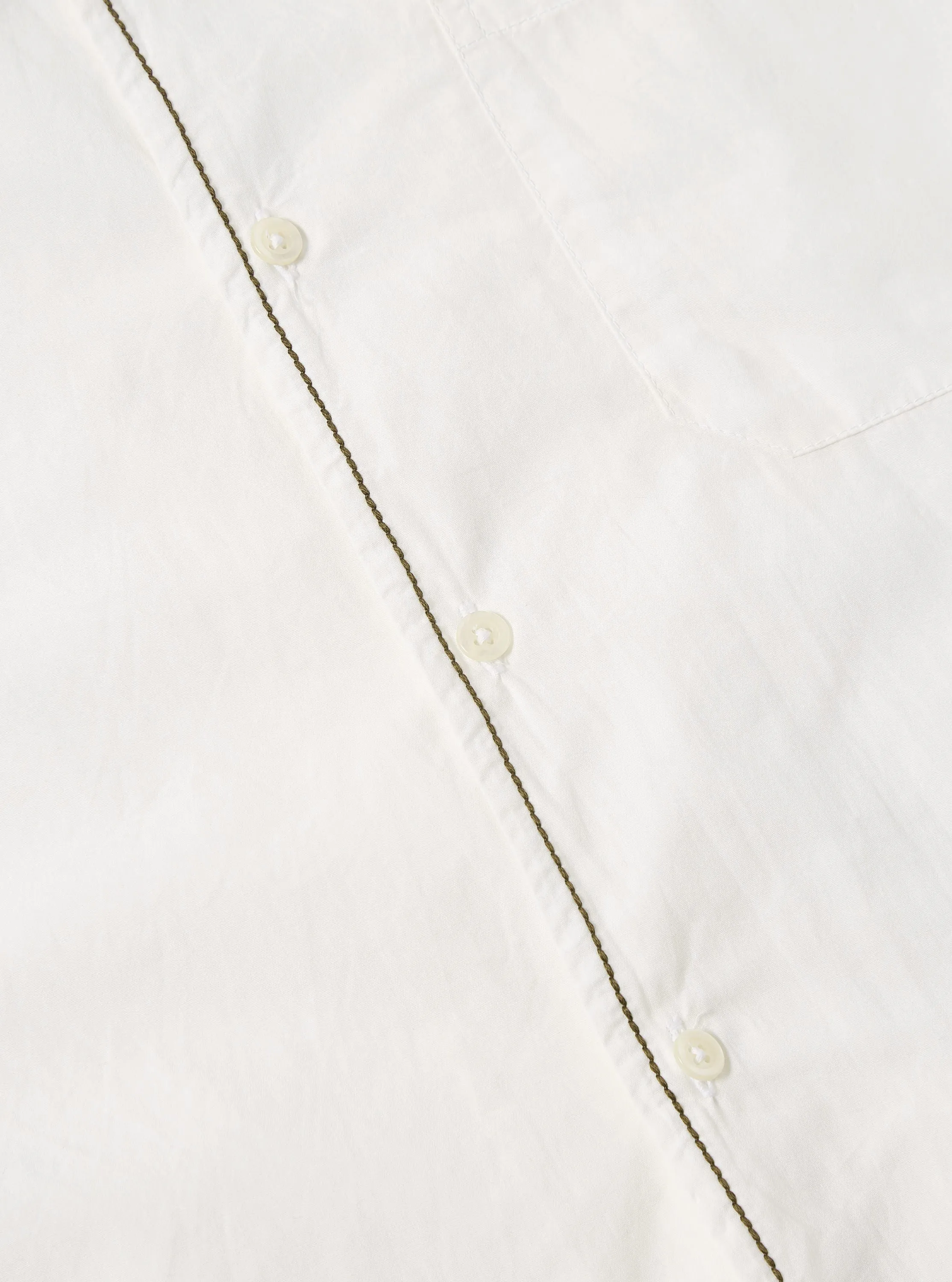 Universal Works Minari Shirt in Ecru Poplin