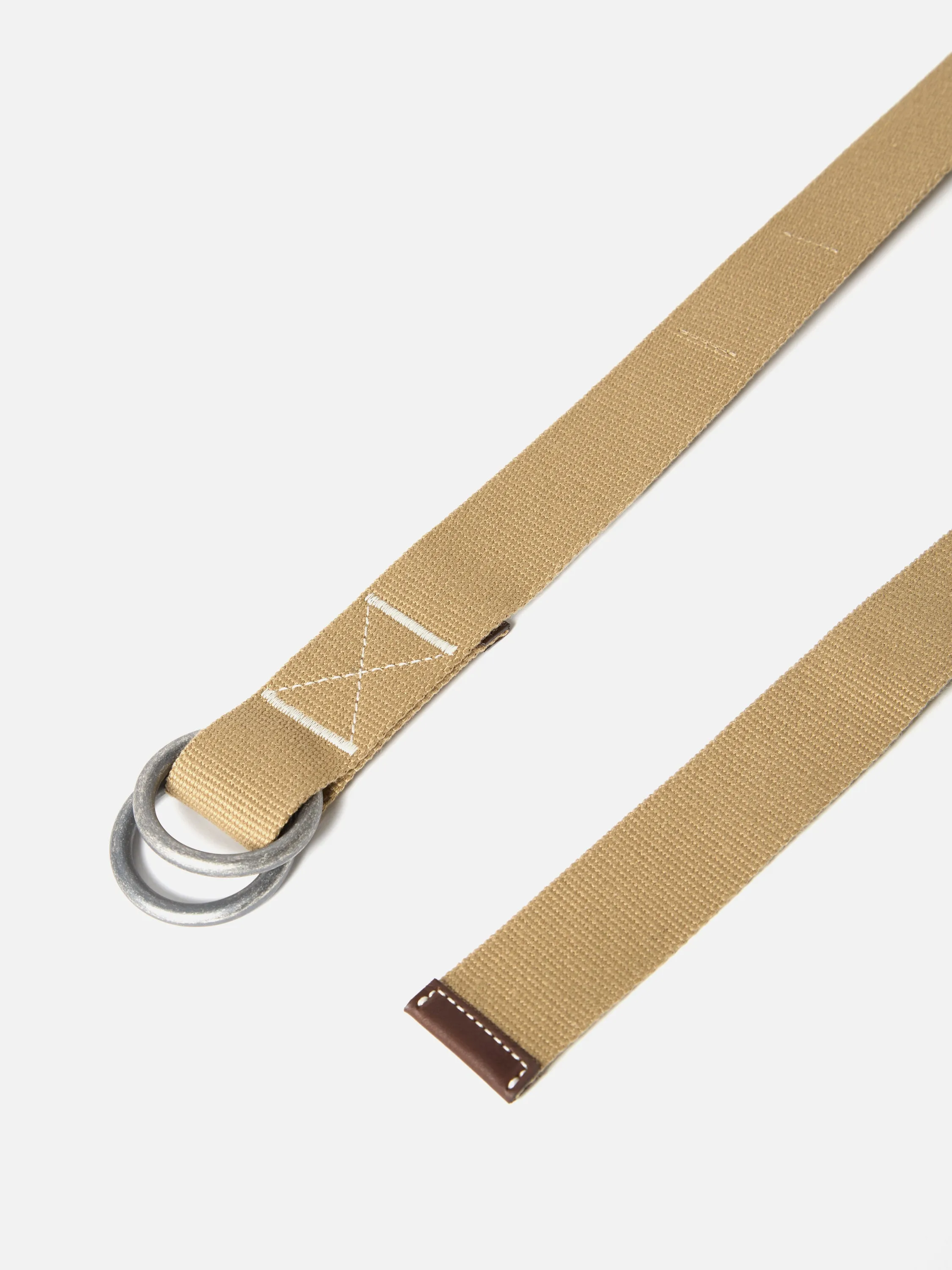 Universal Works O Ring Belt in Sand Canvas