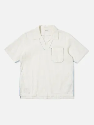 Universal Works Overhead Shirt in Ecru Dolly Stripe