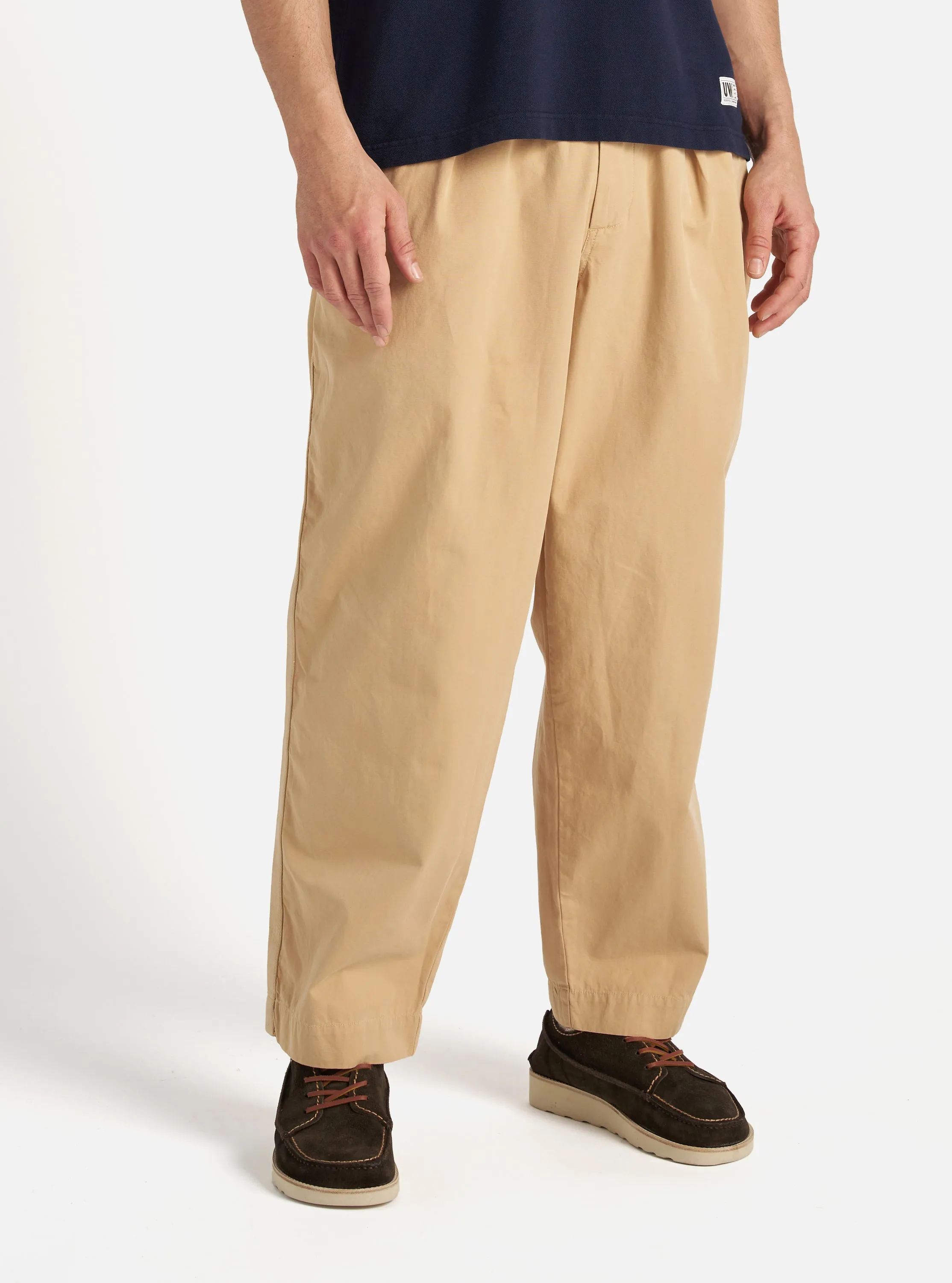 Universal Works Oxford Pant in Dark Sand Summer Canvas