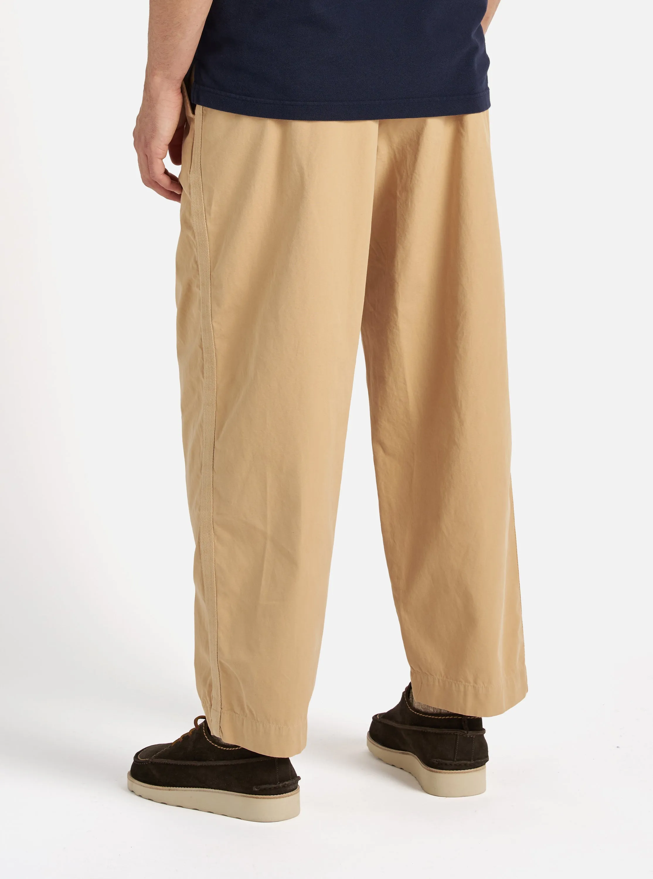 Universal Works Oxford Pant in Dark Sand Summer Canvas