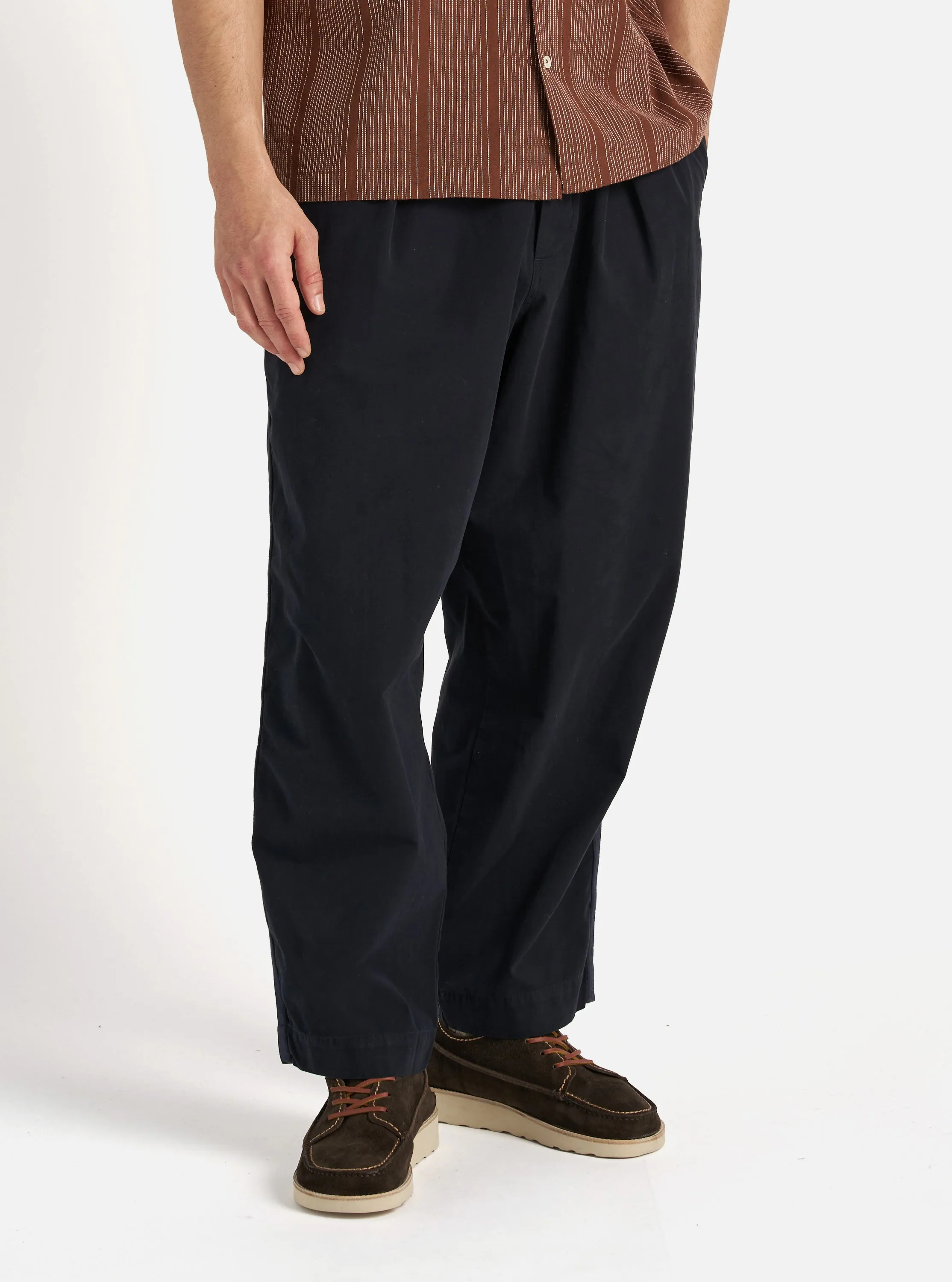 Universal Works Oxford Pant in Navy Summer Canvas