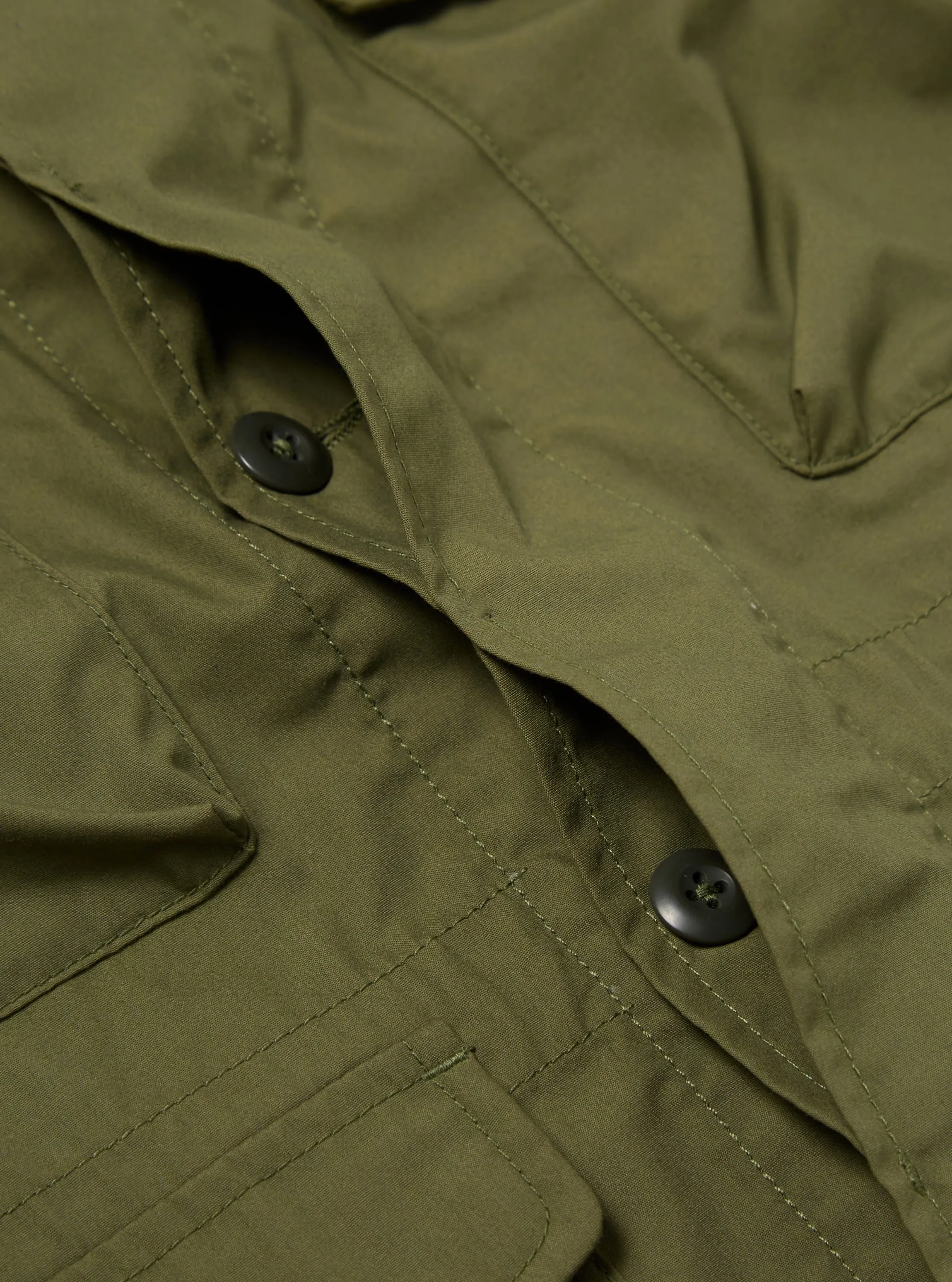 Universal Works Parachute Field Jacket in Olive Recycled Polytech