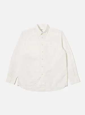 Universal Works Patched Lazy Day Shirt in White Poplin