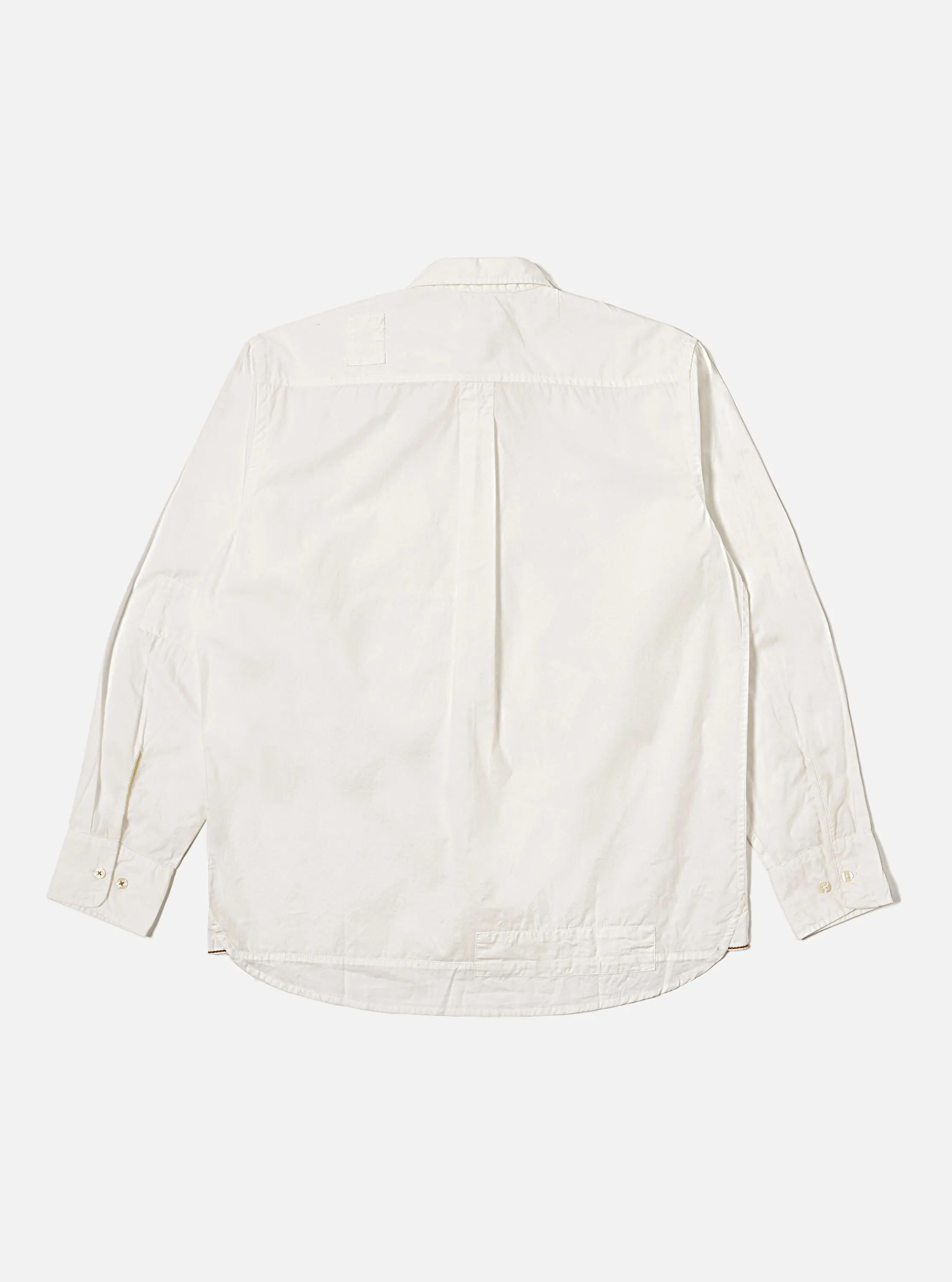 Universal Works Patched Lazy Day Shirt in White Poplin