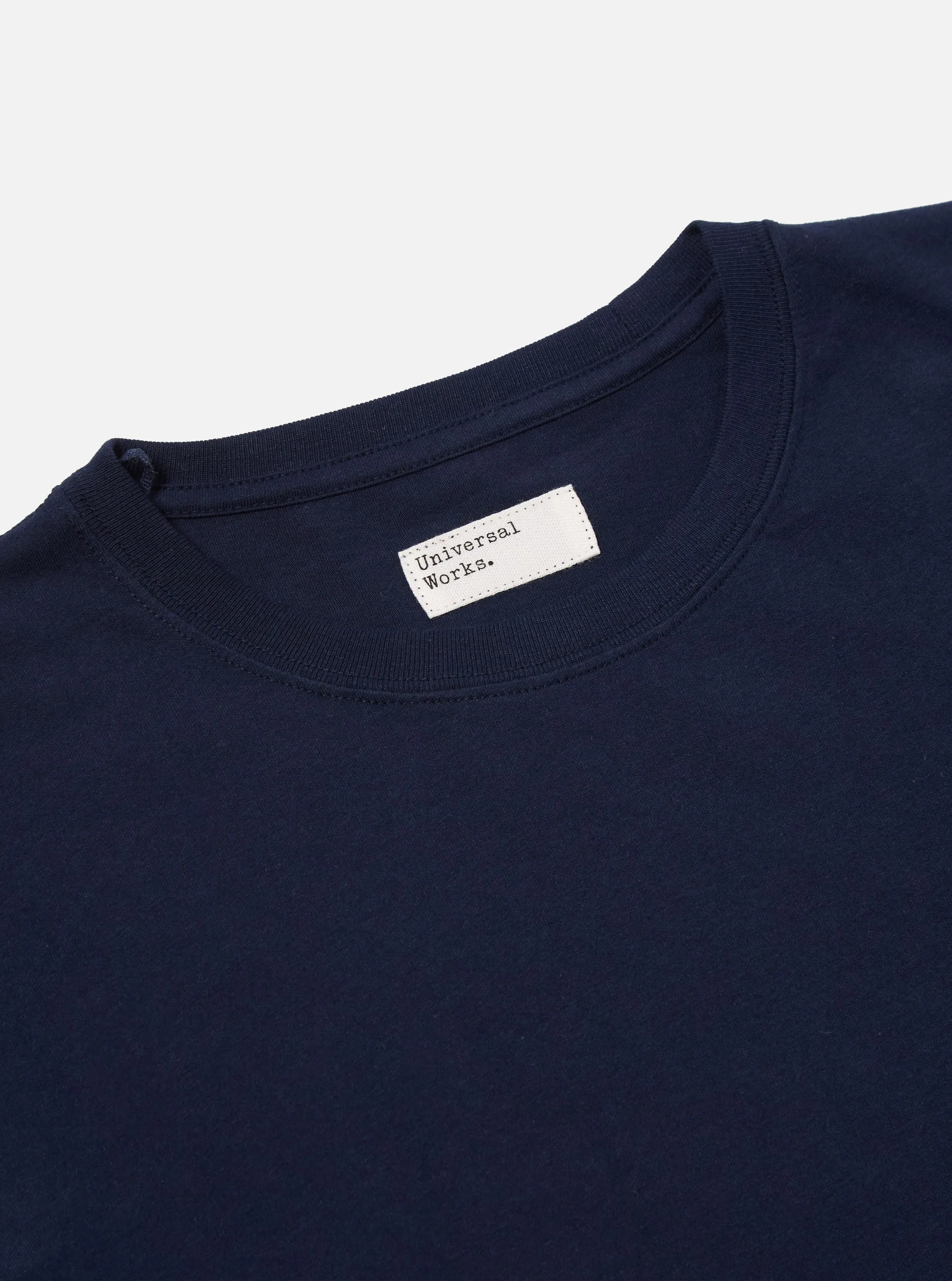 Universal Works 'Peace, Love & Soul' Print Tee in Navy Single Jersey