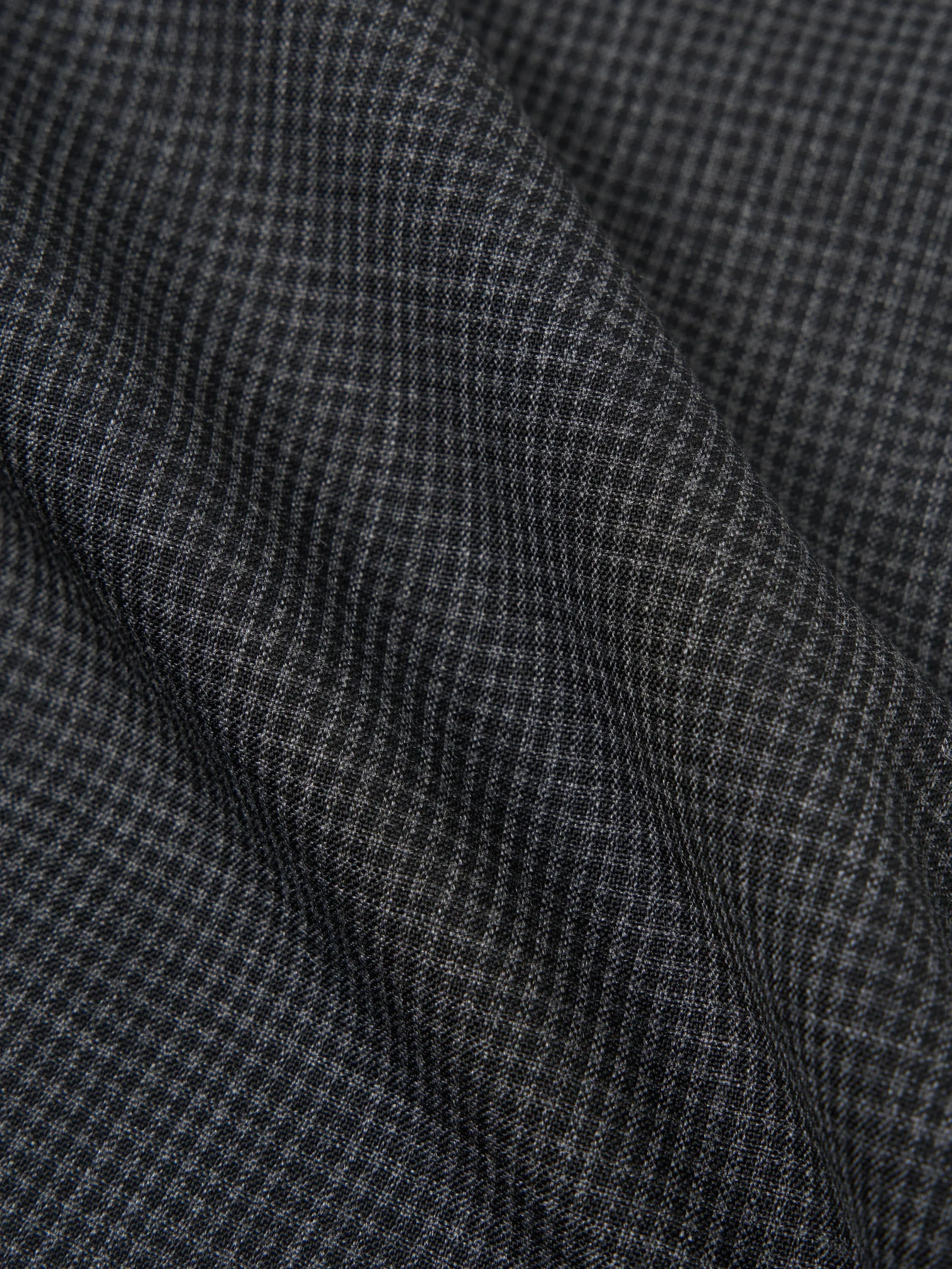 Universal Works Pleated Track Pant in Black Mini Check