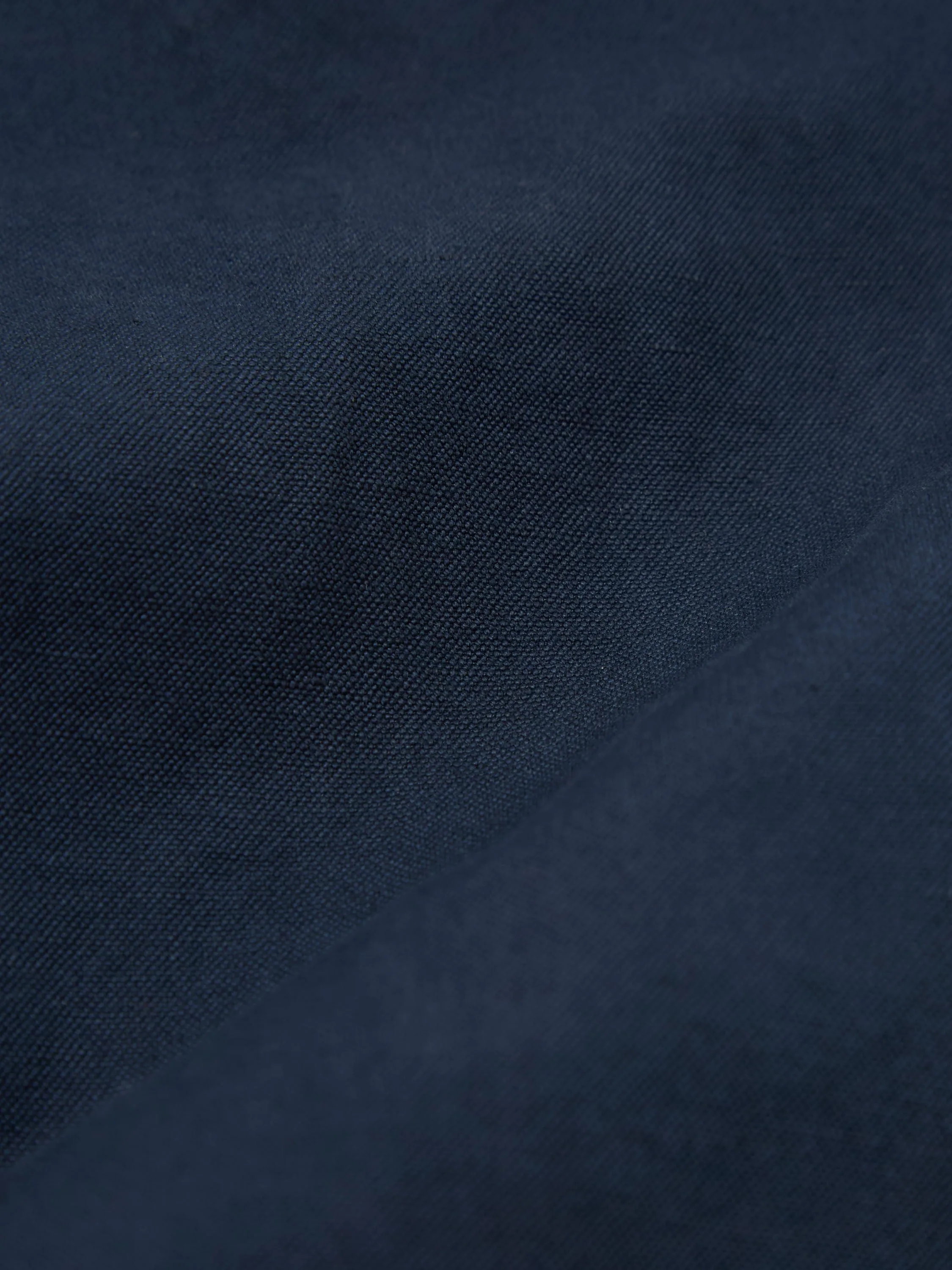 Universal Works Pleated Track Pant in Navy Linen Slub Weave