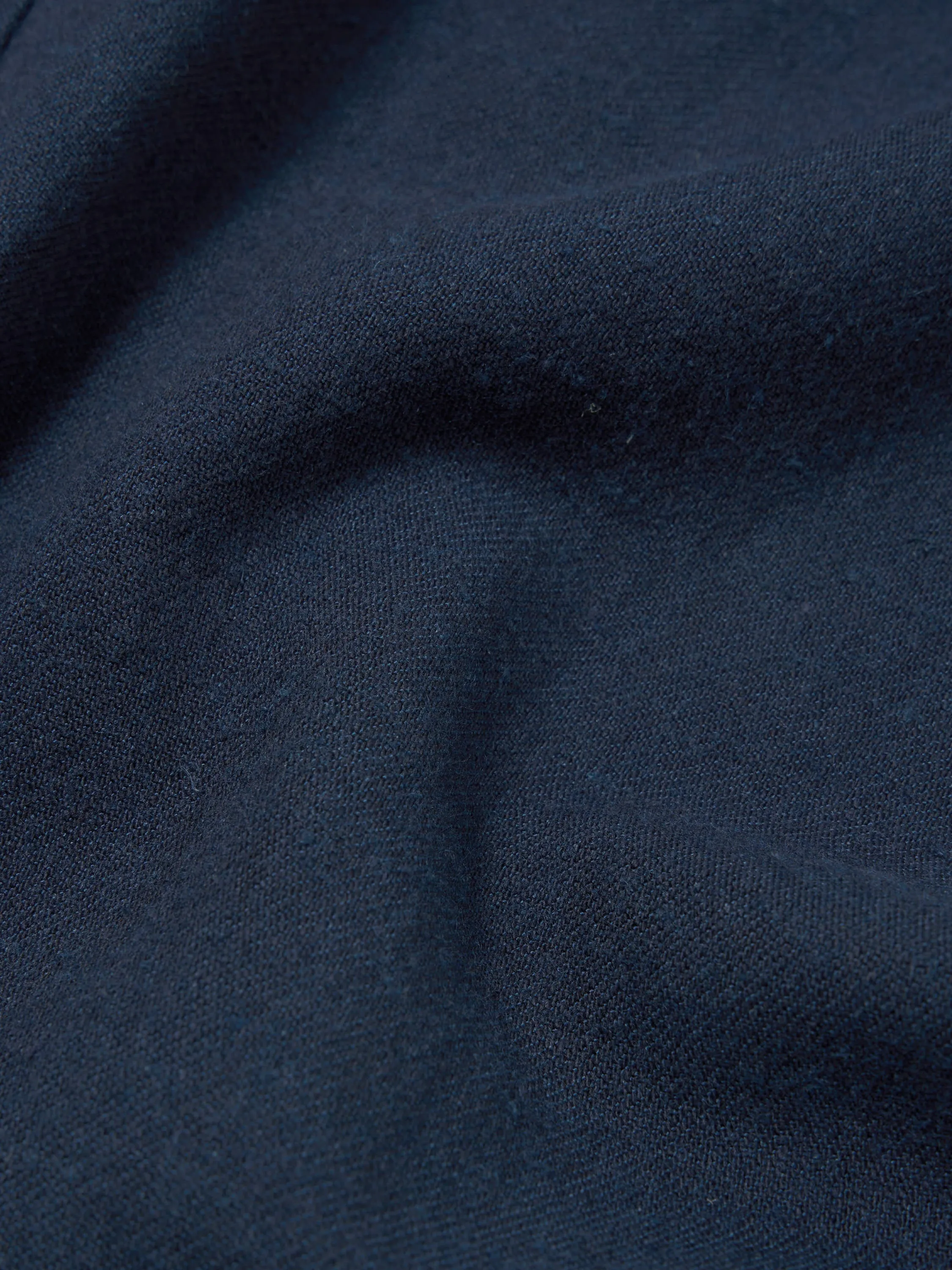 Universal Works Pleated Track Pant in Navy Lord Cotton Linen