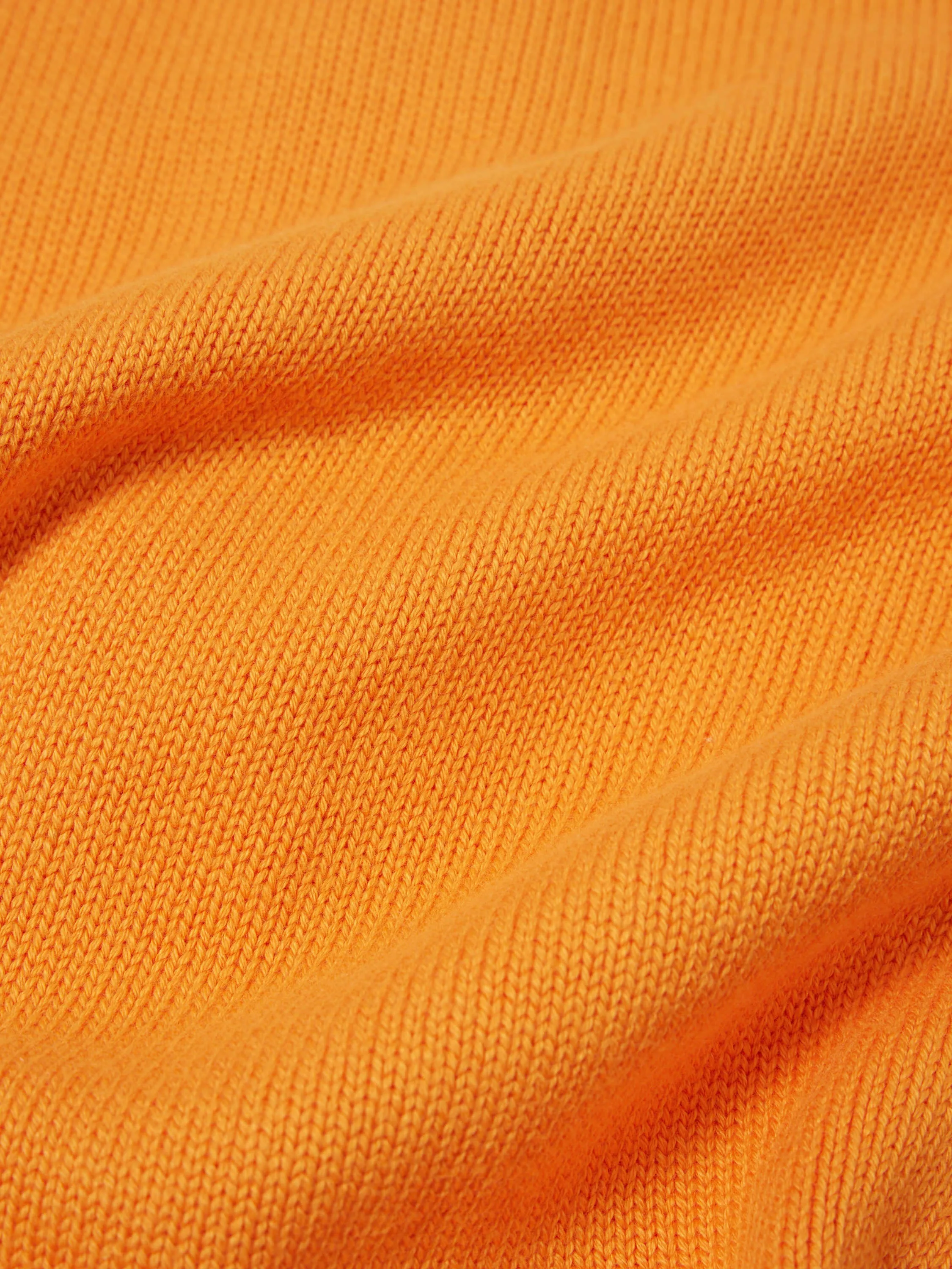 Universal Works Pocket David Cardigan in Orange Cotton Knit