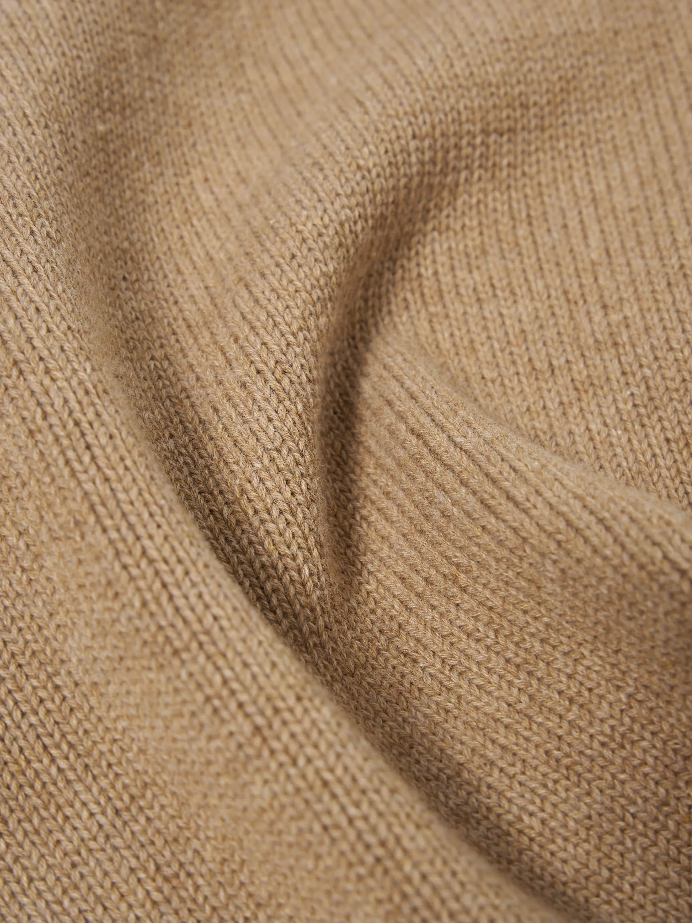 Universal Works Pocket David Cardigan in Sand Cotton Knit