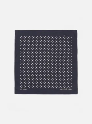 Universal Works Pocket Square in Navy Classic Dot