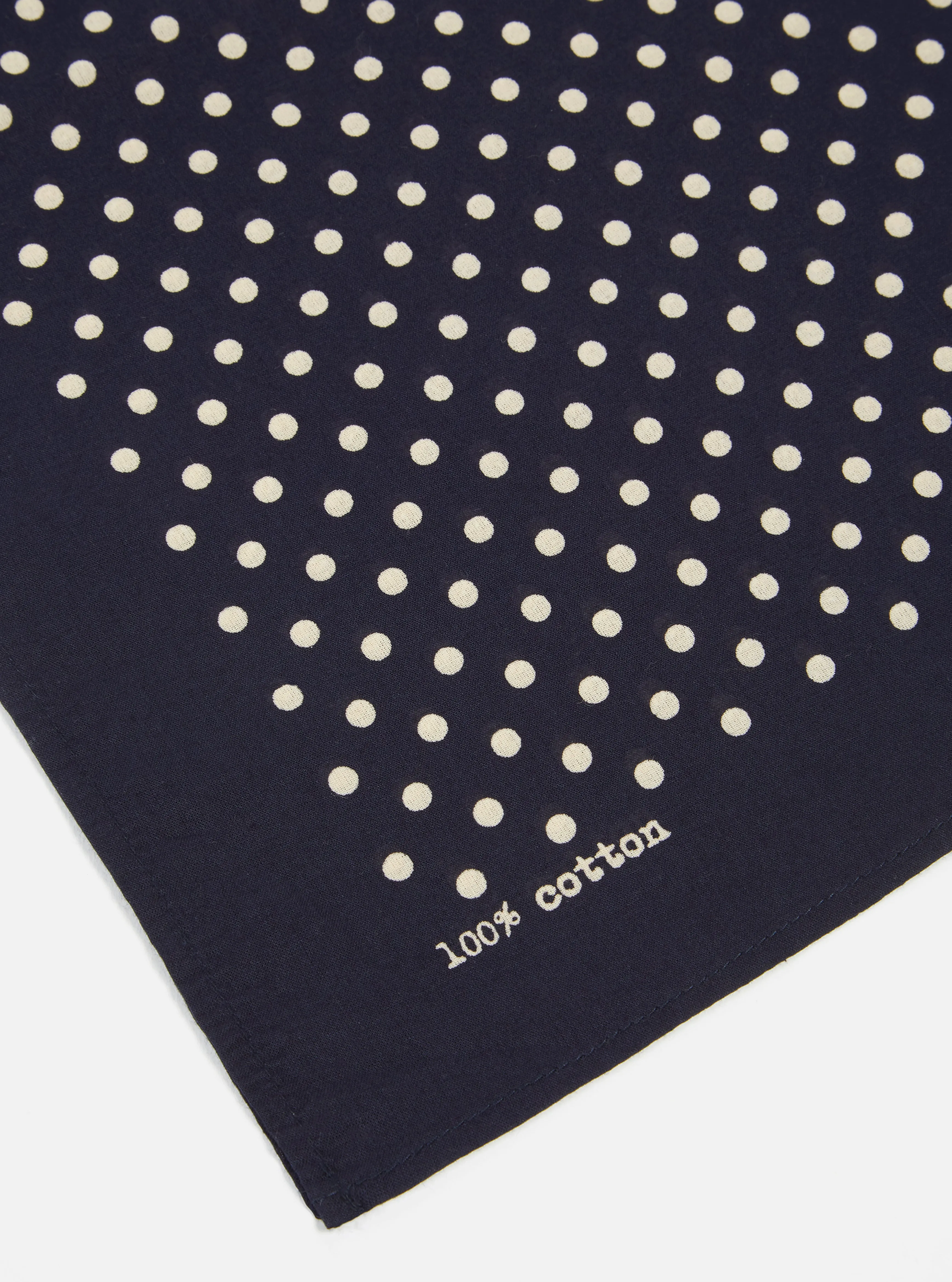 Universal Works Pocket Square in Navy Classic Dot
