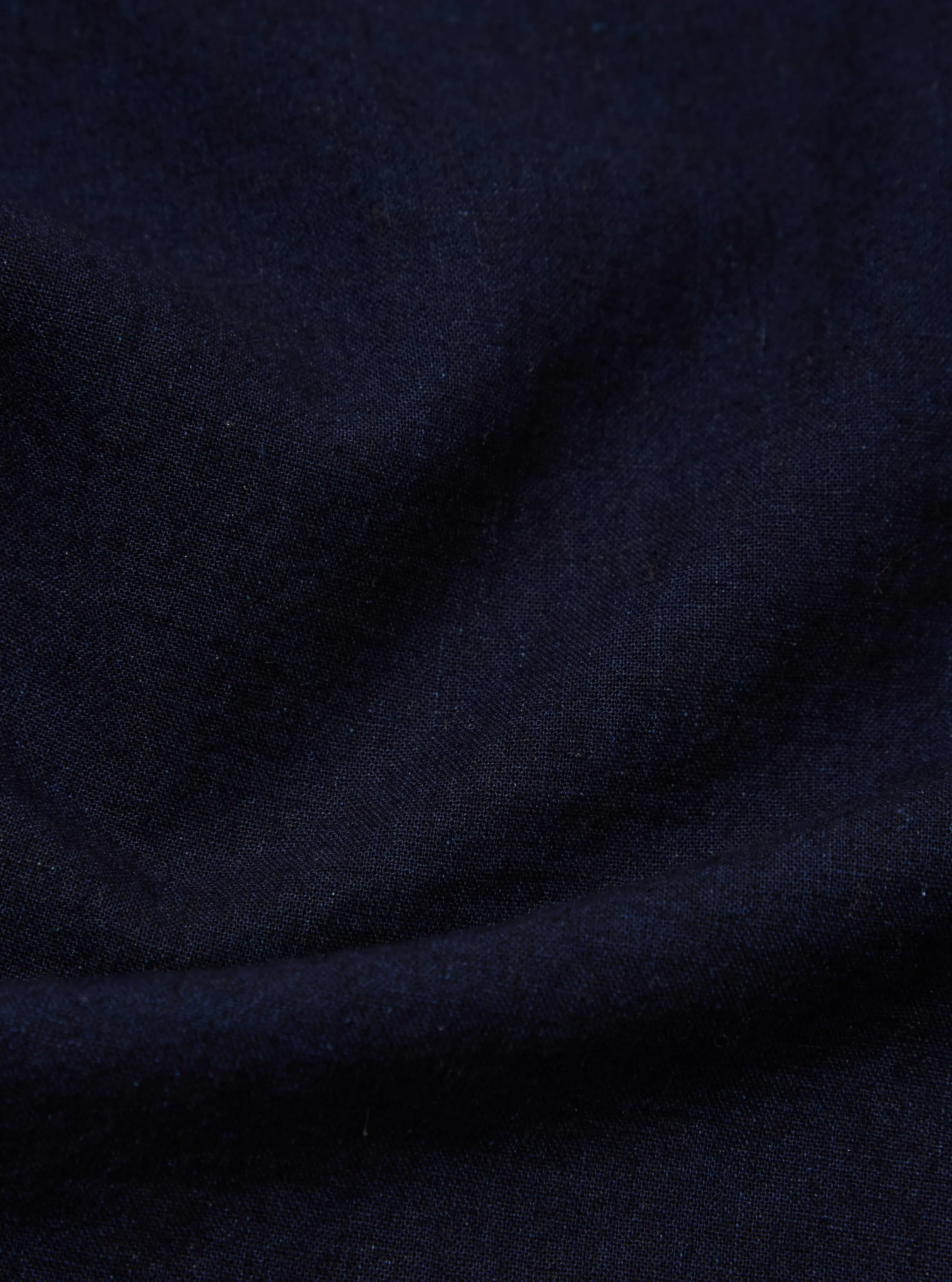 Universal Works Pullover LS Shirt in Indigo Ori Linen Mix