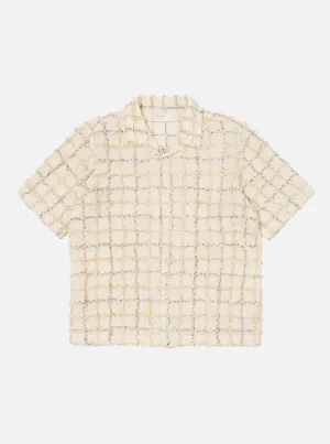 Universal Works Road Shirt in Ecru 3D Check