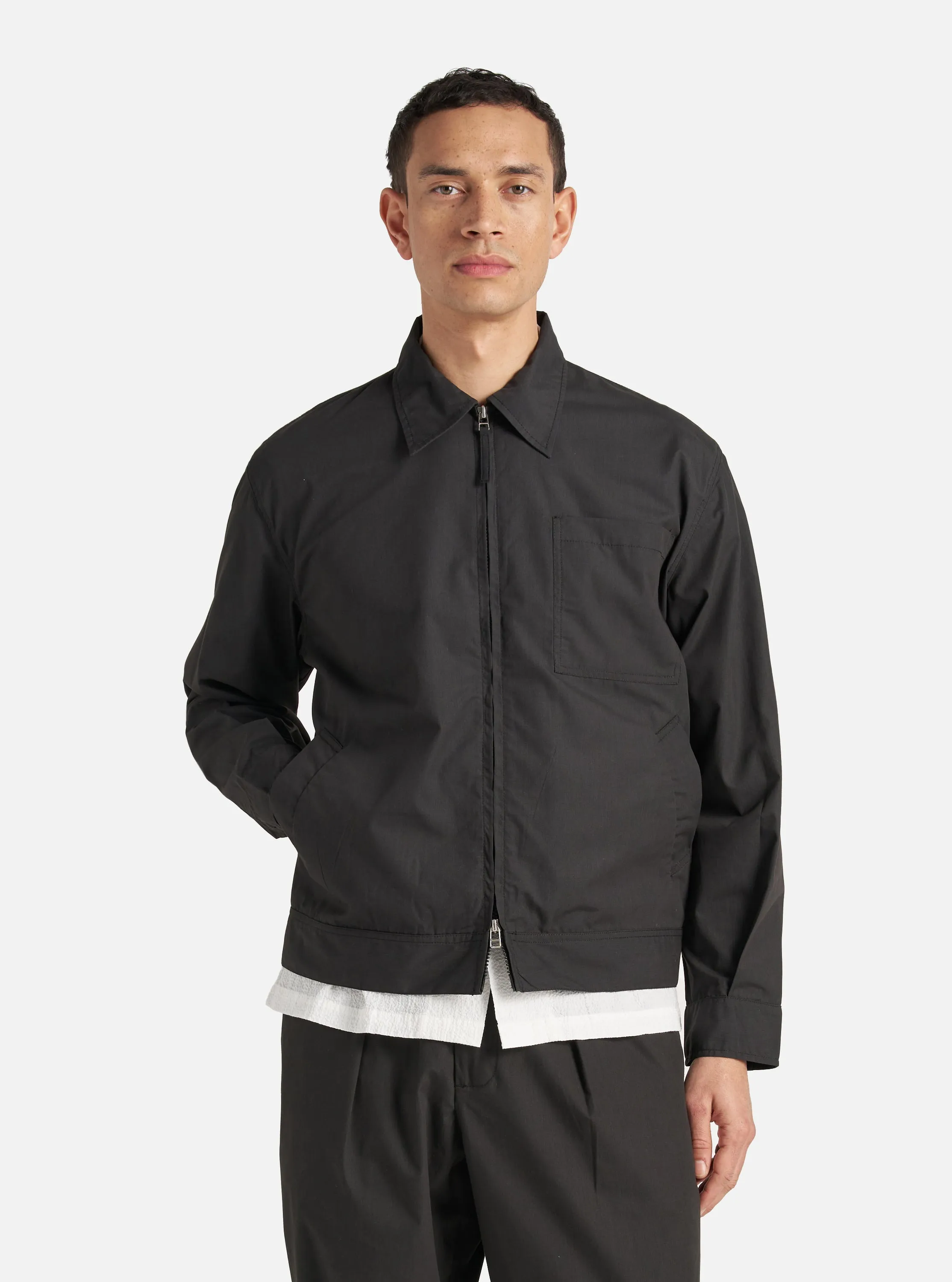 Universal Works Rose Bowl Jacket in Black Recycled Polytech