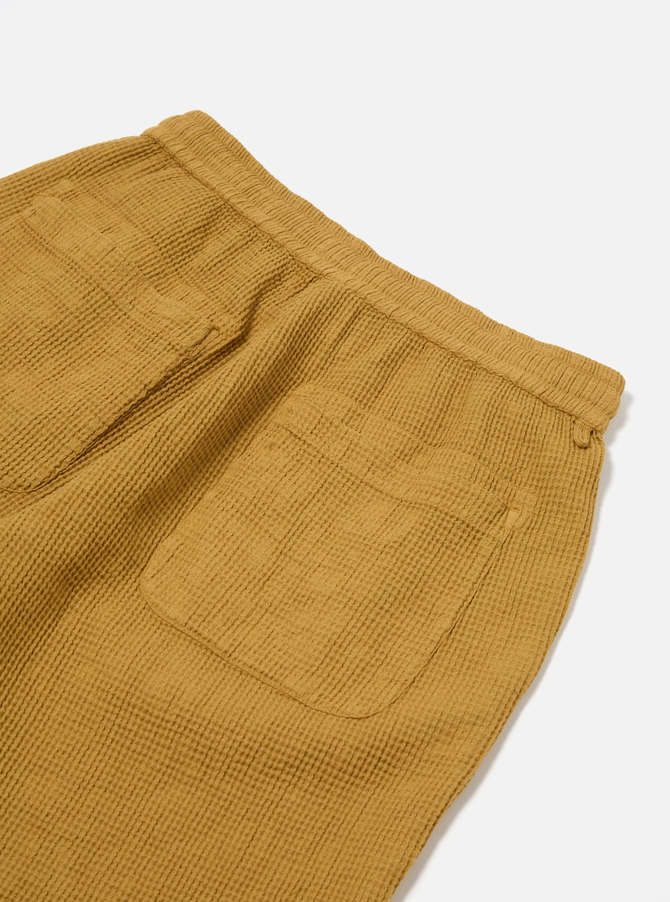 Universal Works Simple Short in Camel Japanese Waffle
