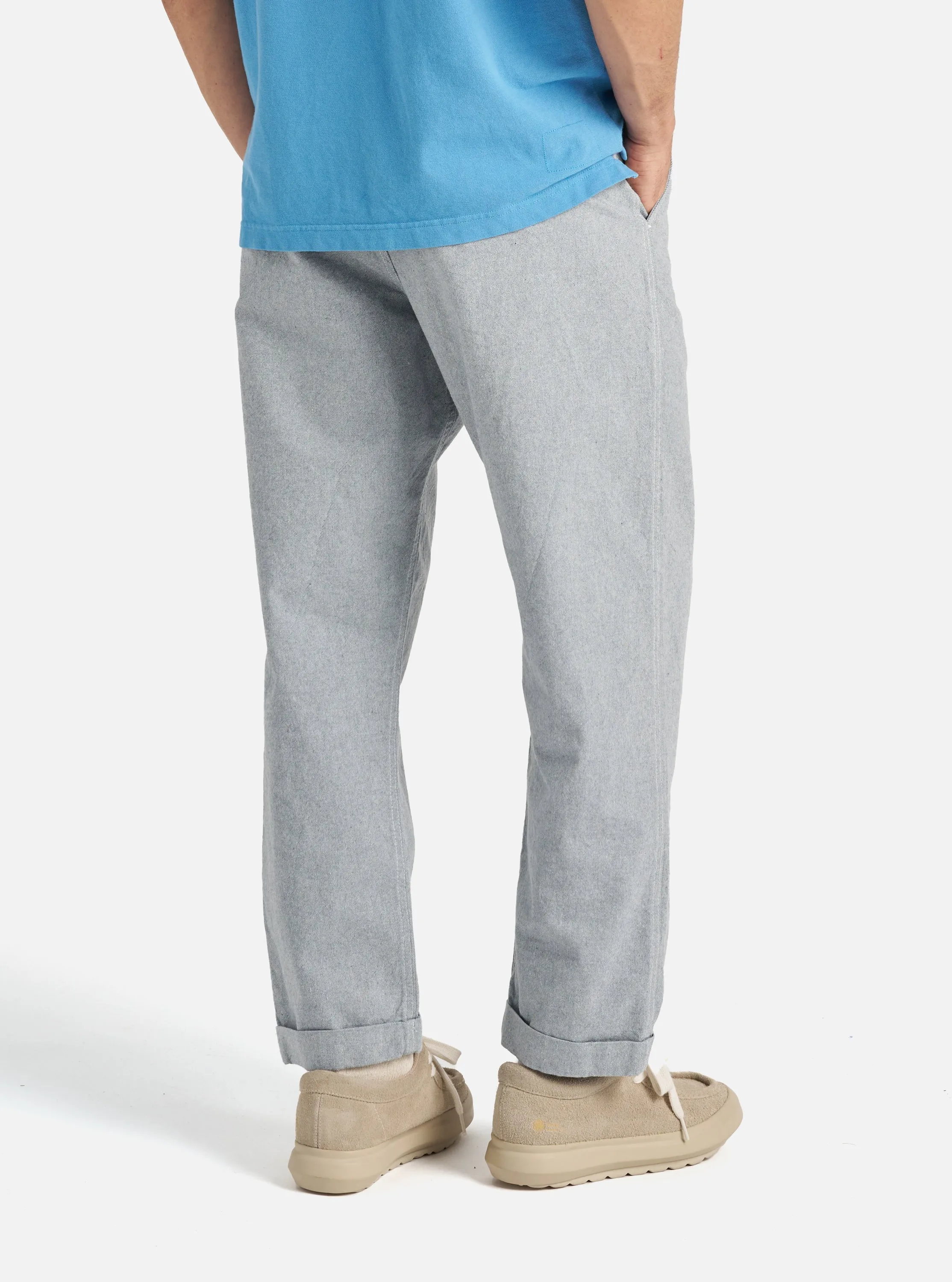 Universal Works Super Chino in Indigo Reworked Jean Cloth