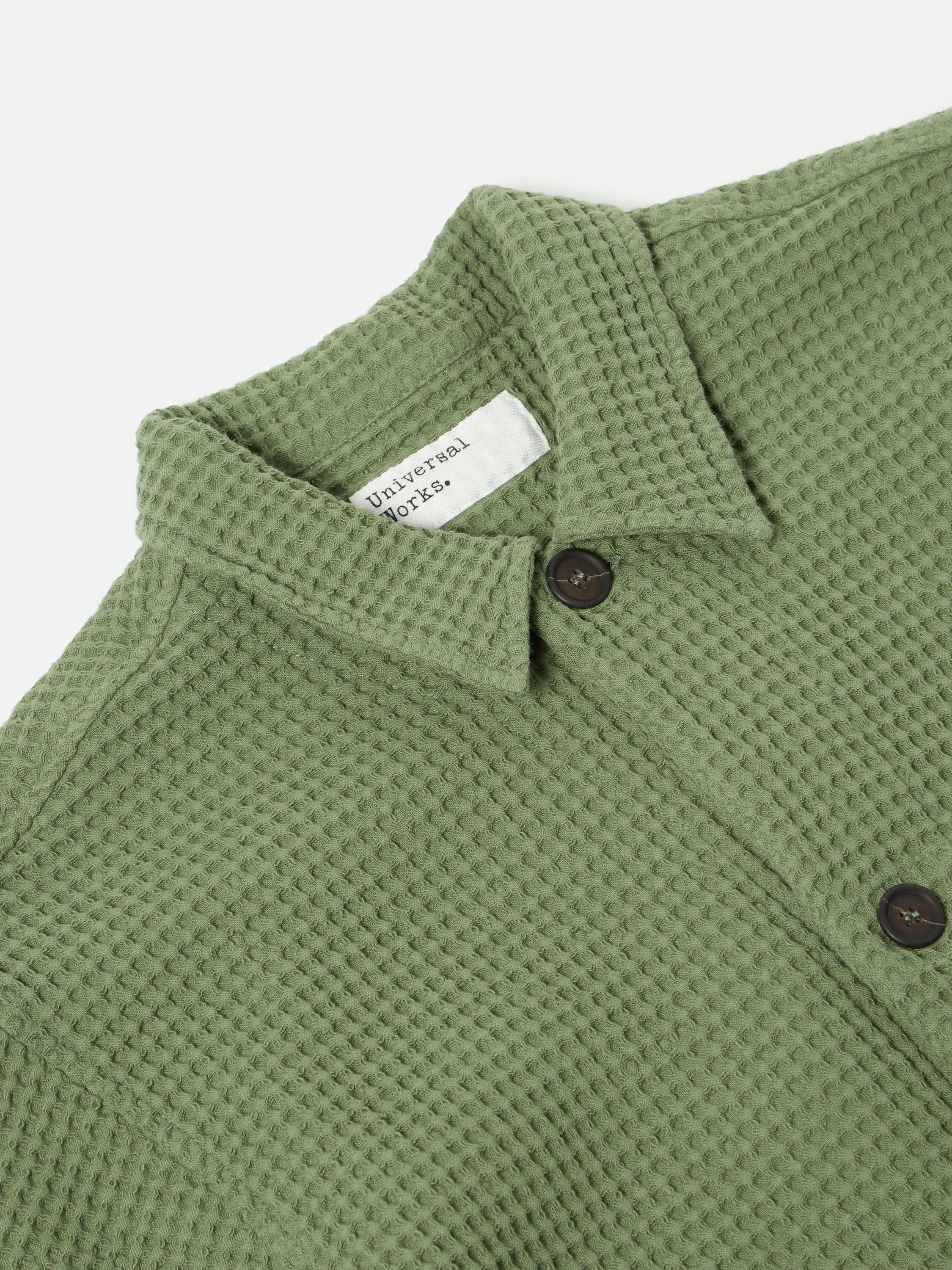 Universal Works Tech Overshirt in Birch Pike Waffle