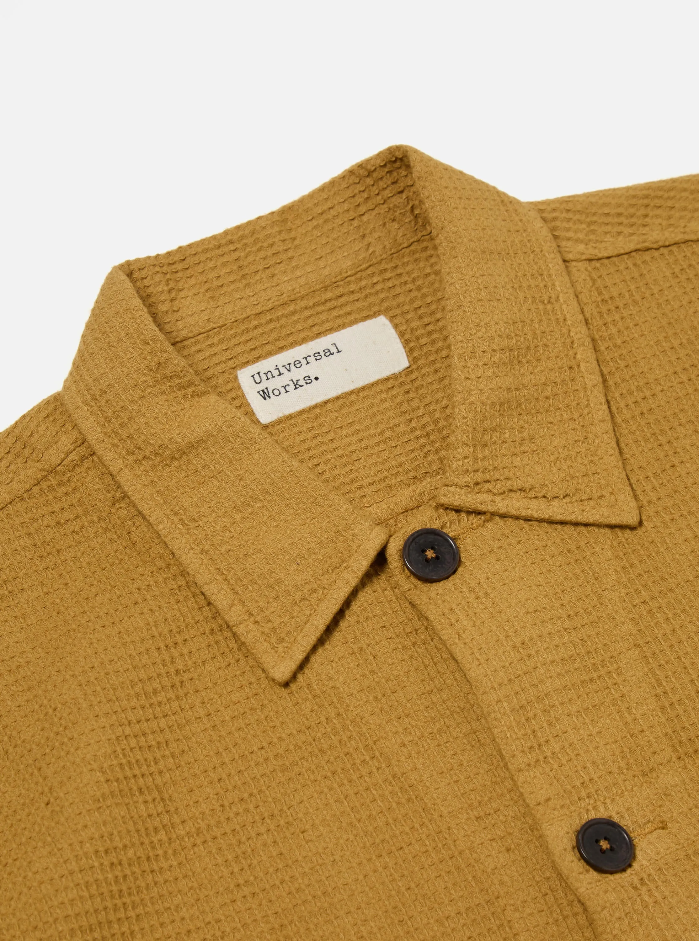 Universal Works Tech Overshirt in Camel Japanese Waffle
