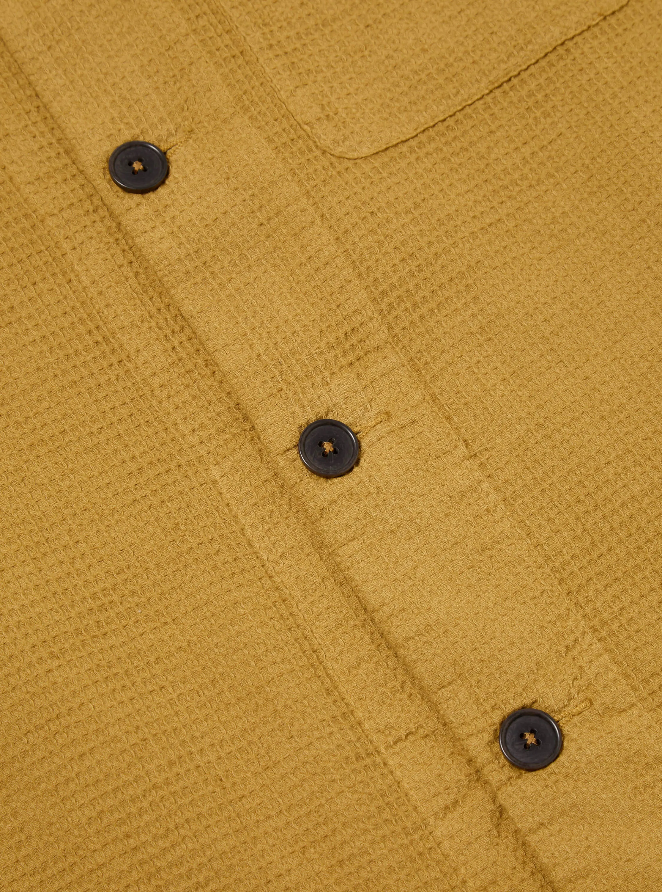 Universal Works Tech Overshirt in Camel Japanese Waffle