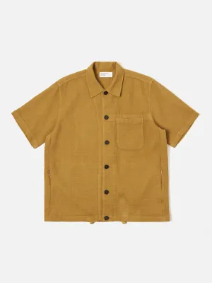 Universal Works Tech Overshirt in Camel Japanese Waffle