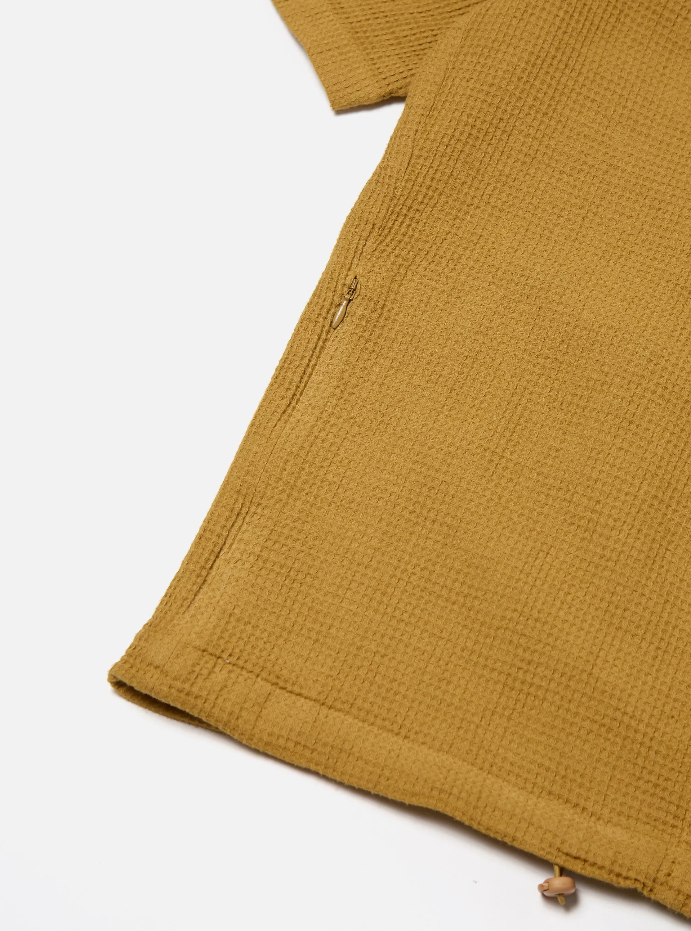 Universal Works Tech Overshirt in Camel Japanese Waffle