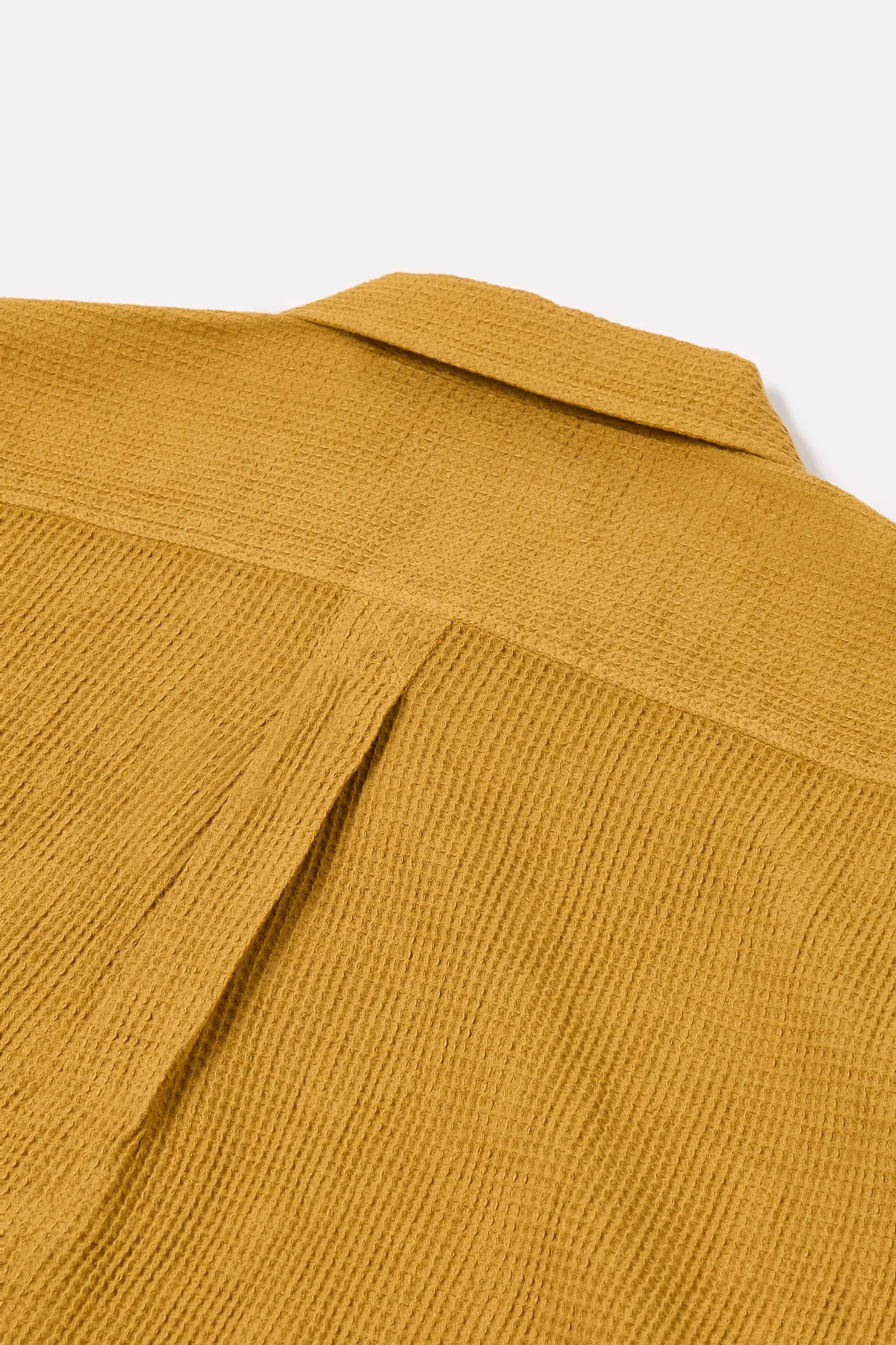 Universal Works Tech Overshirt in Camel Japanese Waffle