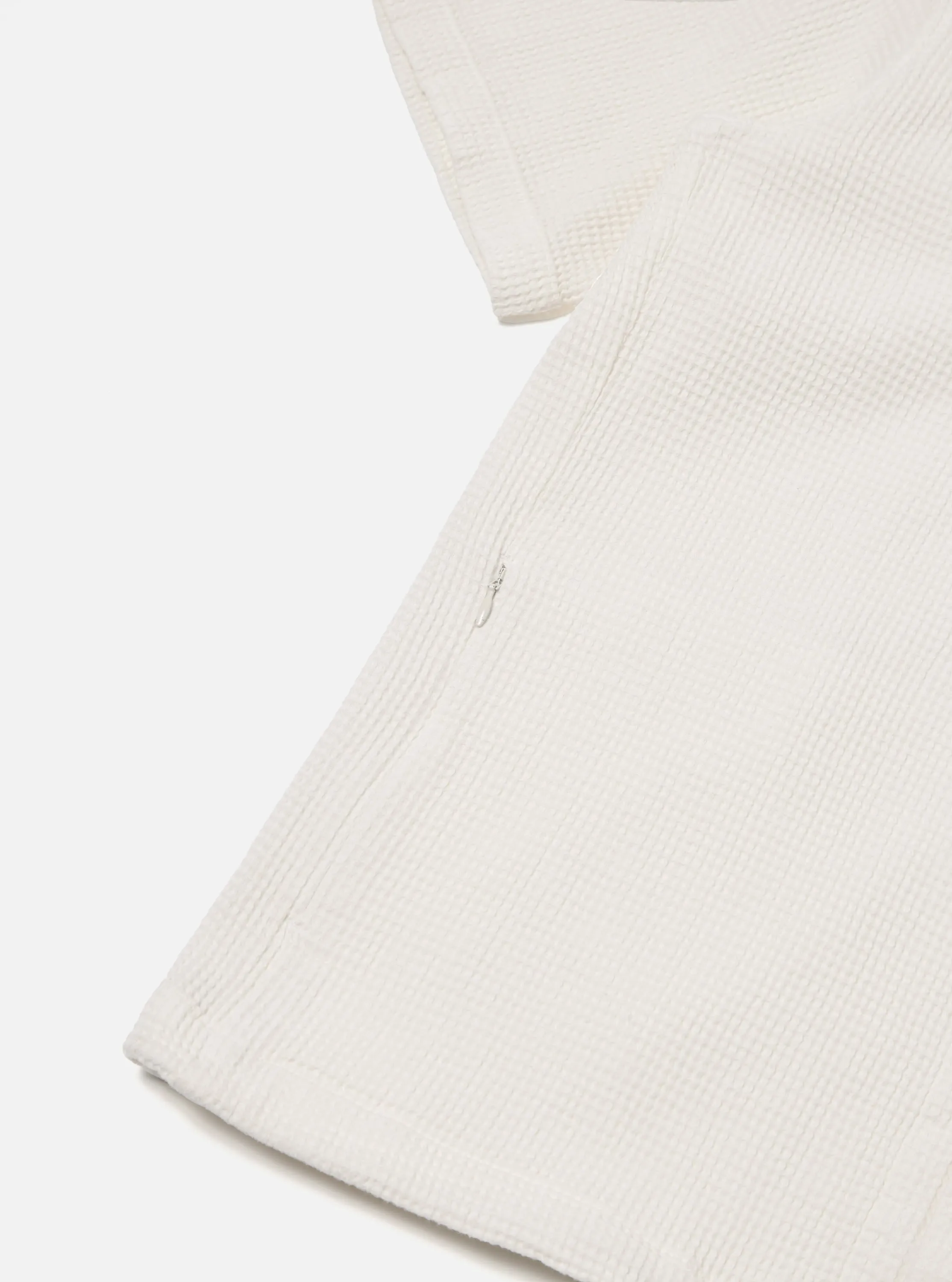 Universal Works Tech Overshirt in Ecru Japanese Waffle