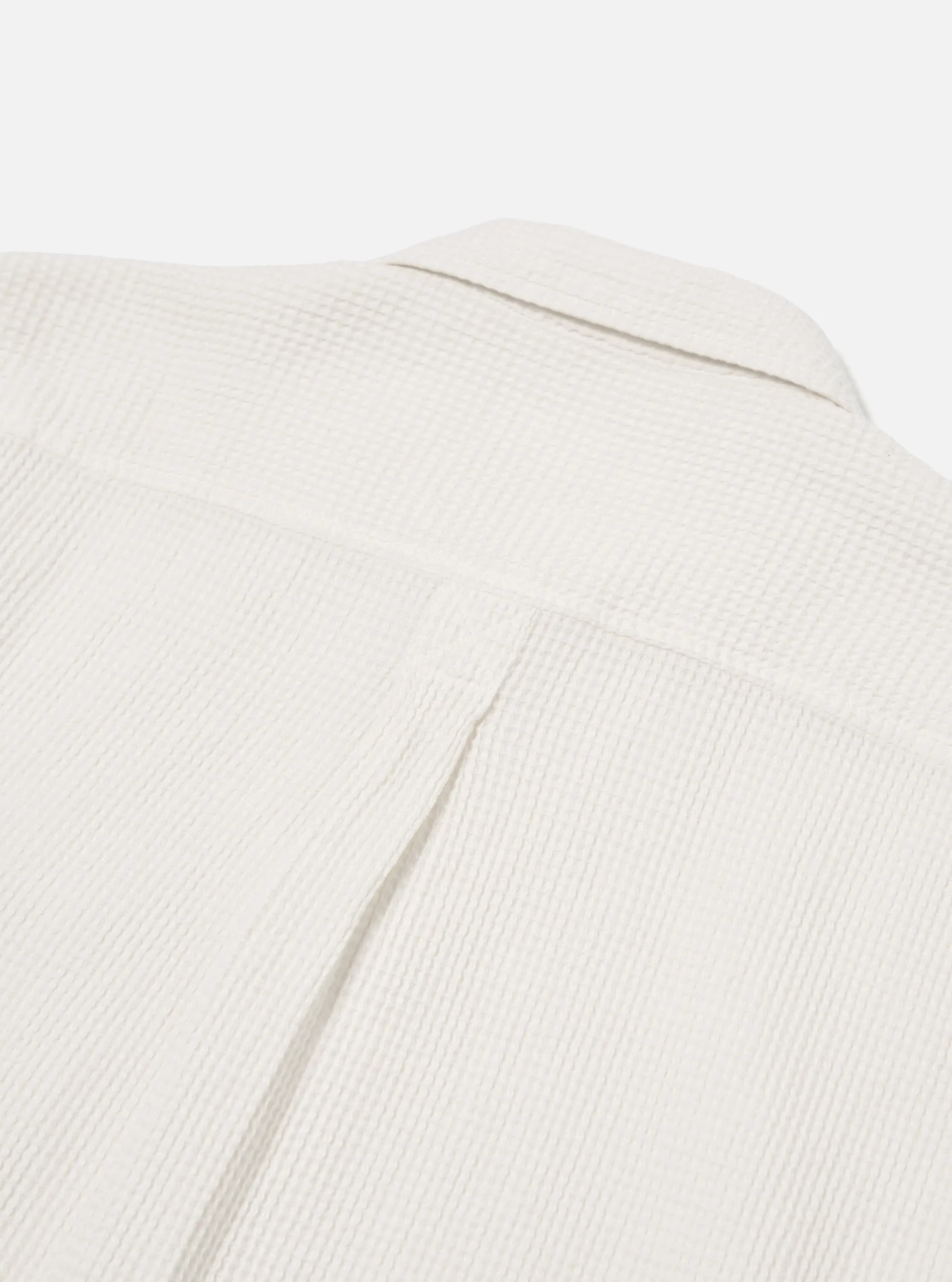 Universal Works Tech Overshirt in Ecru Japanese Waffle