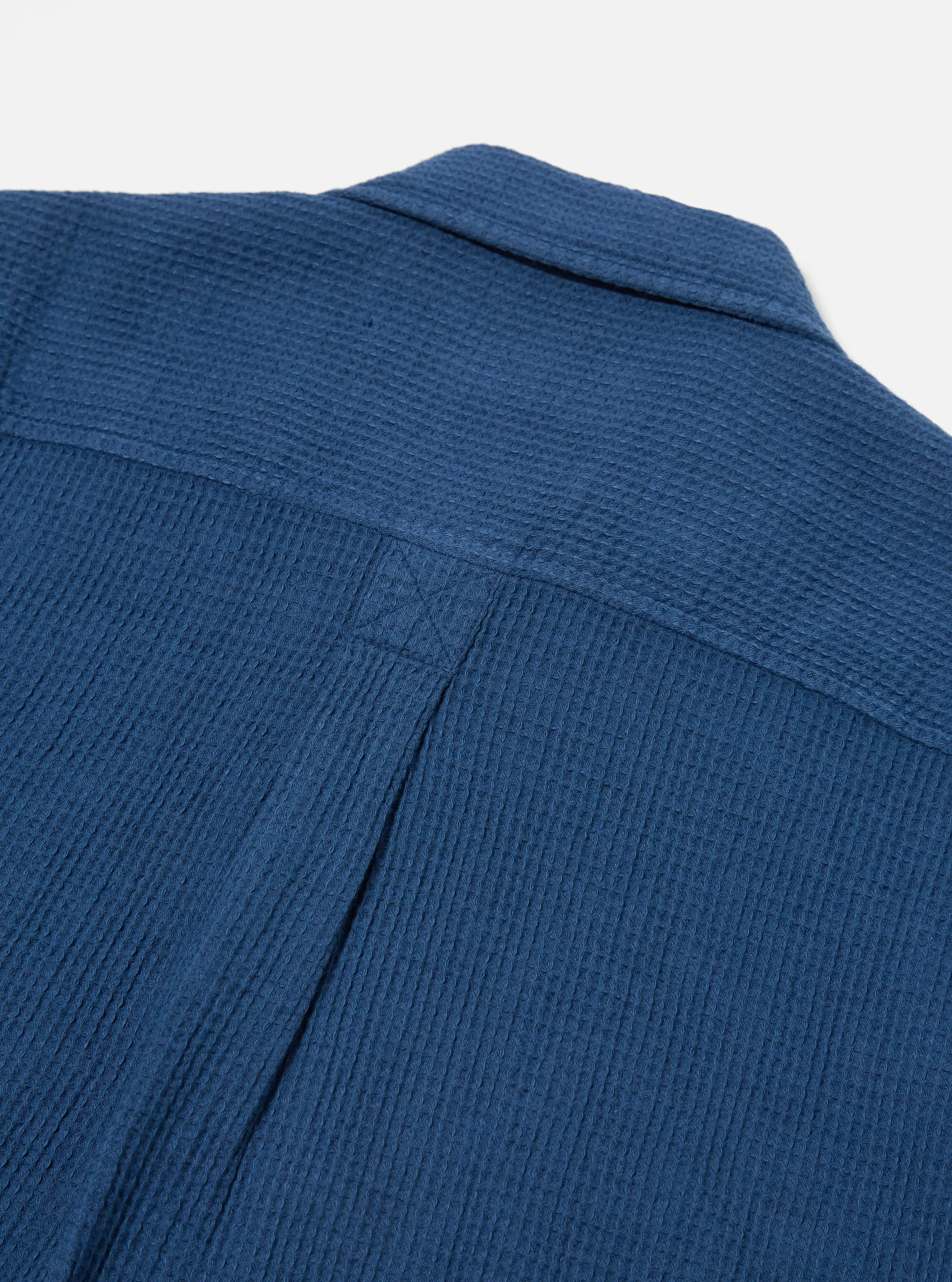Universal Works Tech Overshirt in Navy Japanese Waffle