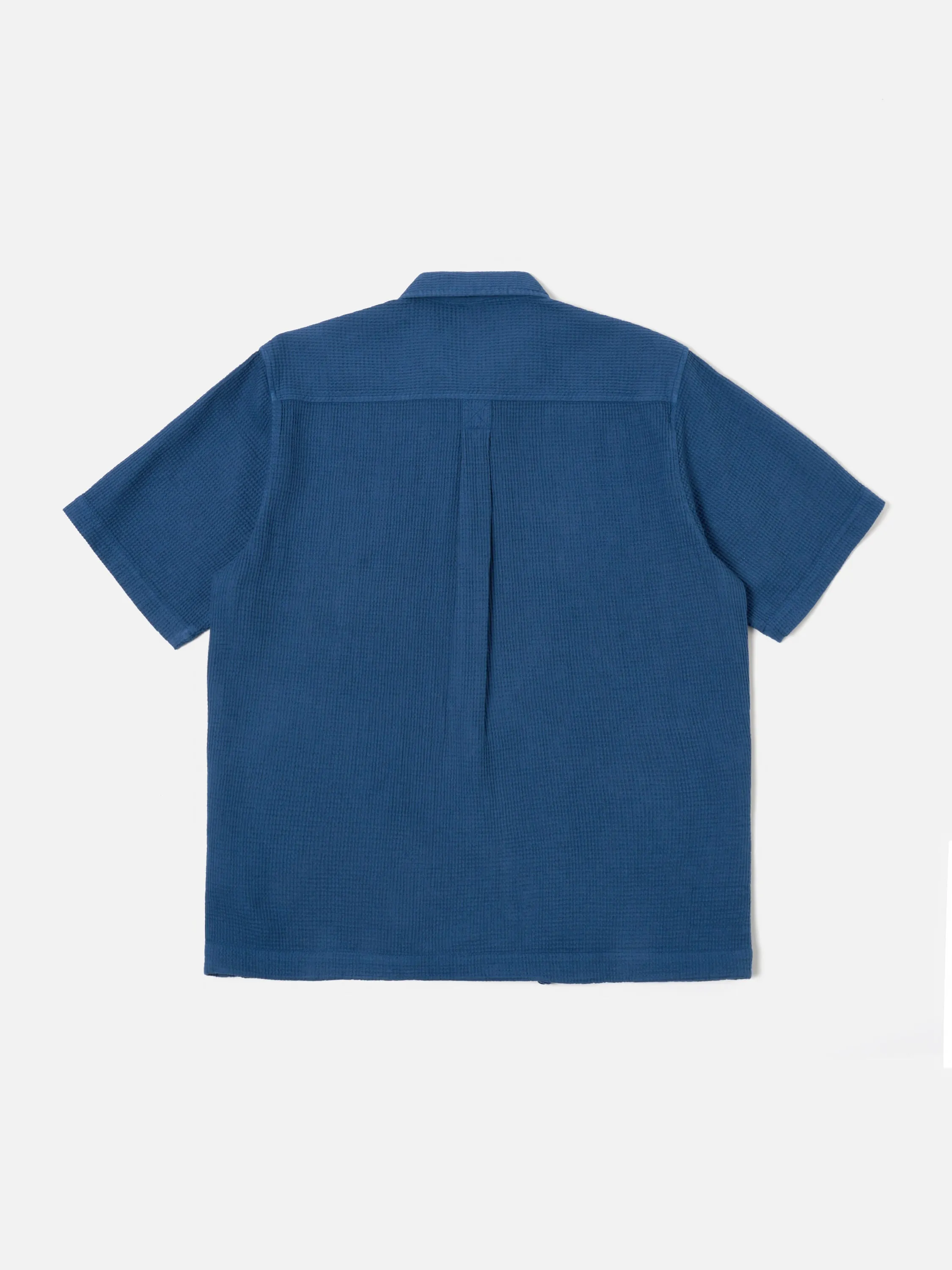 Universal Works Tech Overshirt in Navy Japanese Waffle