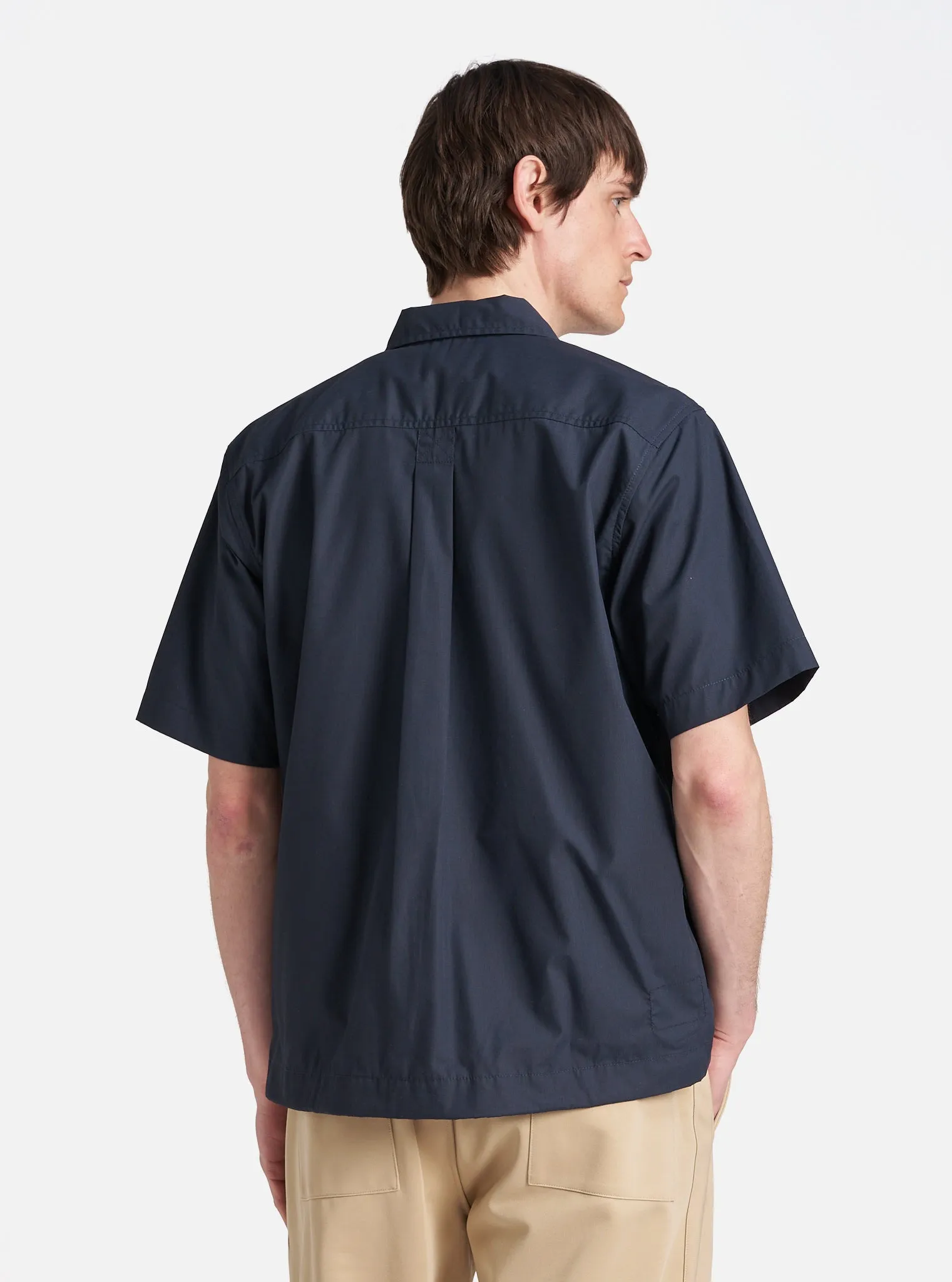 Universal Works Tech Overshirt in Navy Recycled Polytech