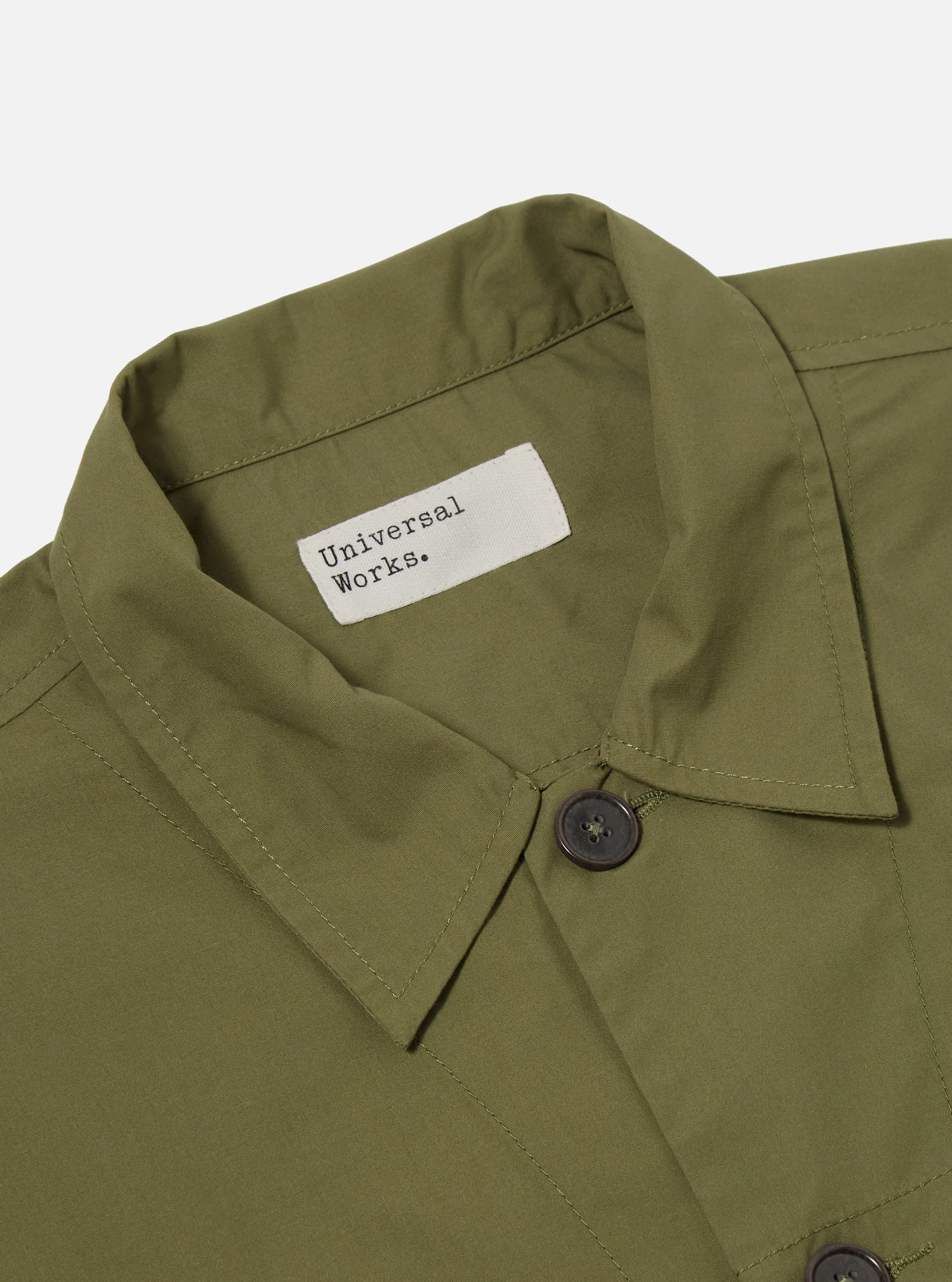 Universal Works Tech Overshirt in Olive Recycled Polytech