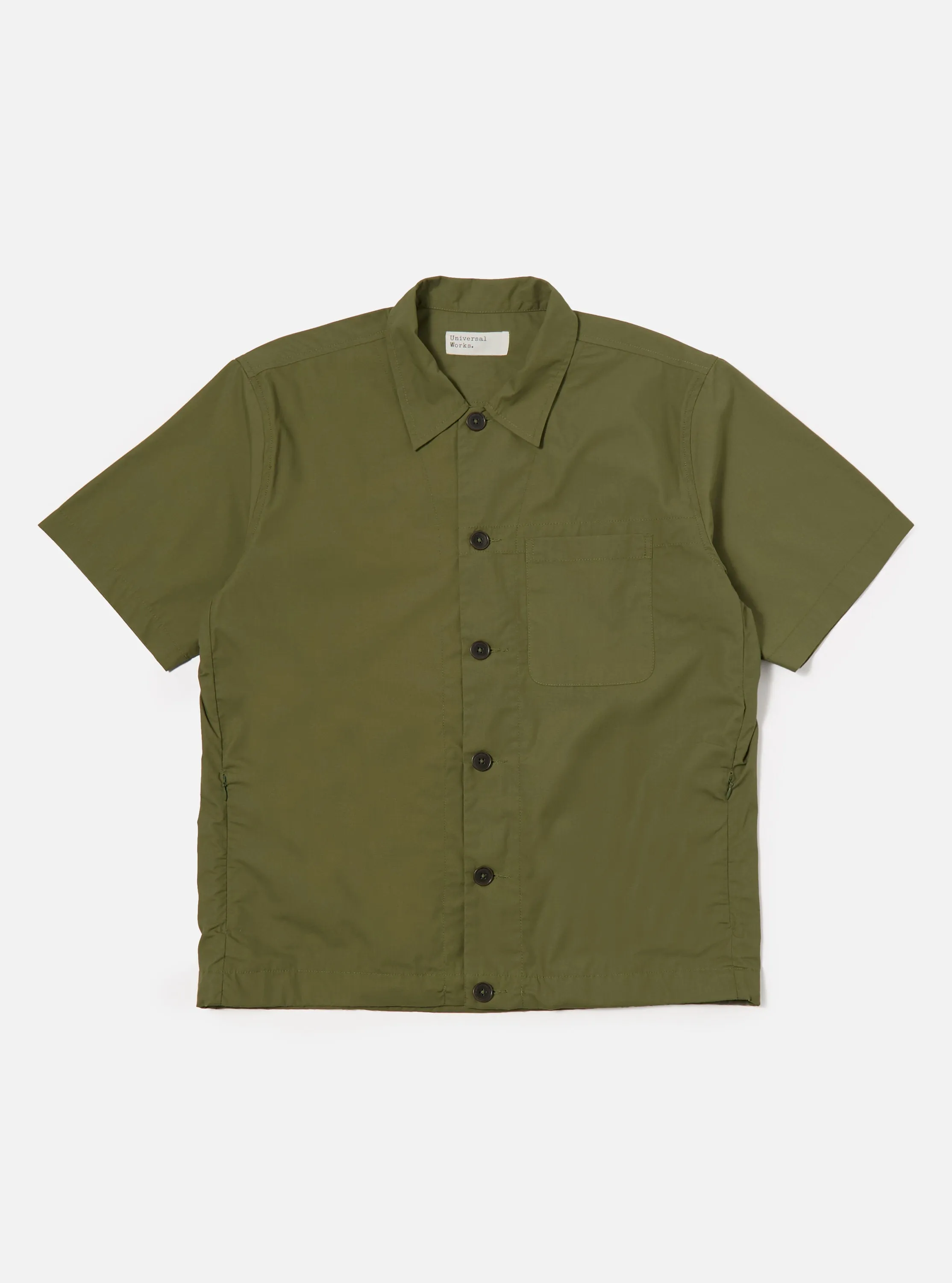 Universal Works Tech Overshirt in Olive Recycled Polytech