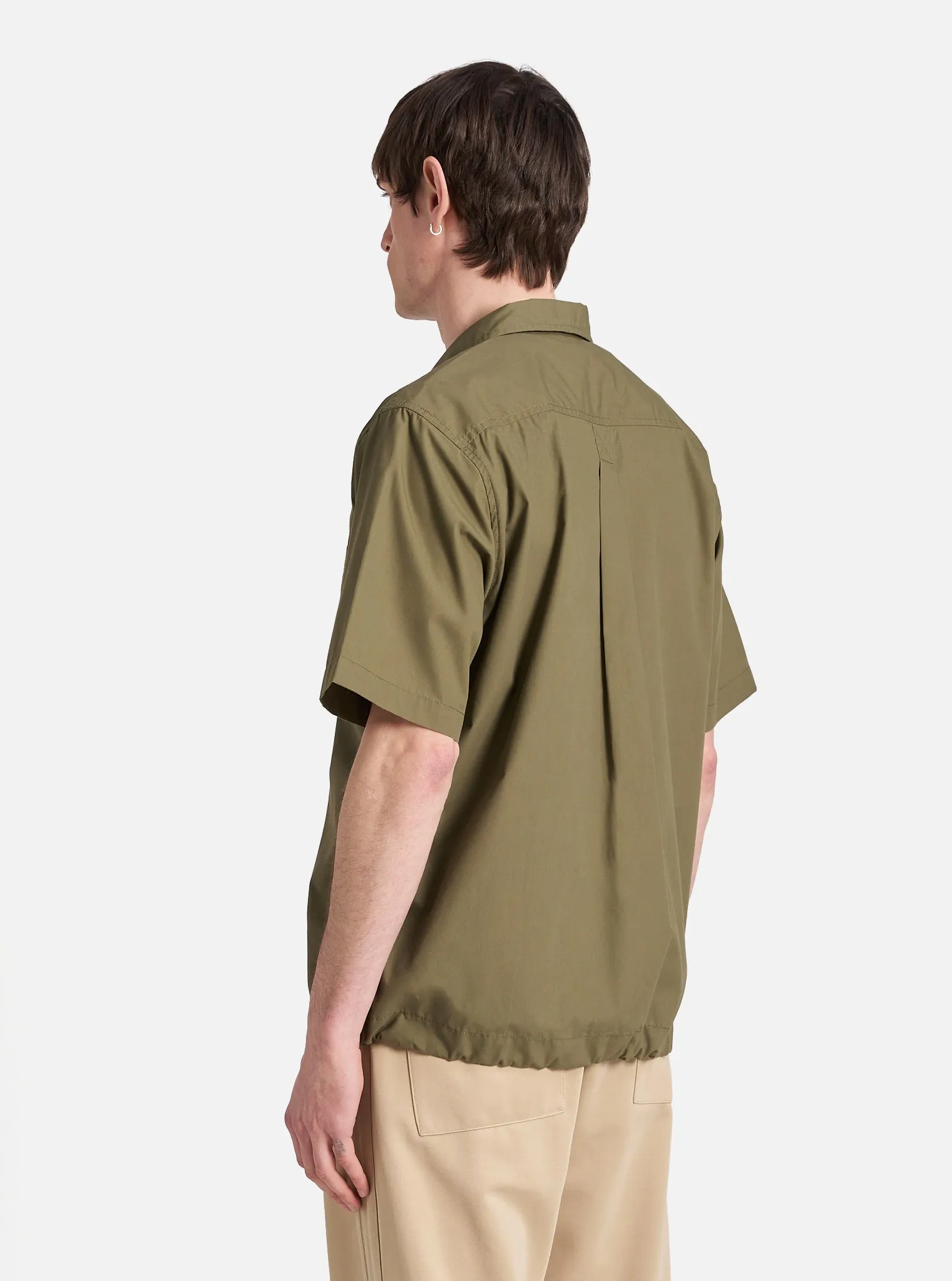 Universal Works Tech Overshirt in Olive Recycled Polytech