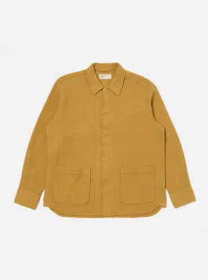 Universal Works Travail Overshirt in Camel Japanese Waffle