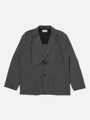 Universal Works Two Button Jacket in Grey Marl Tropical Suiting