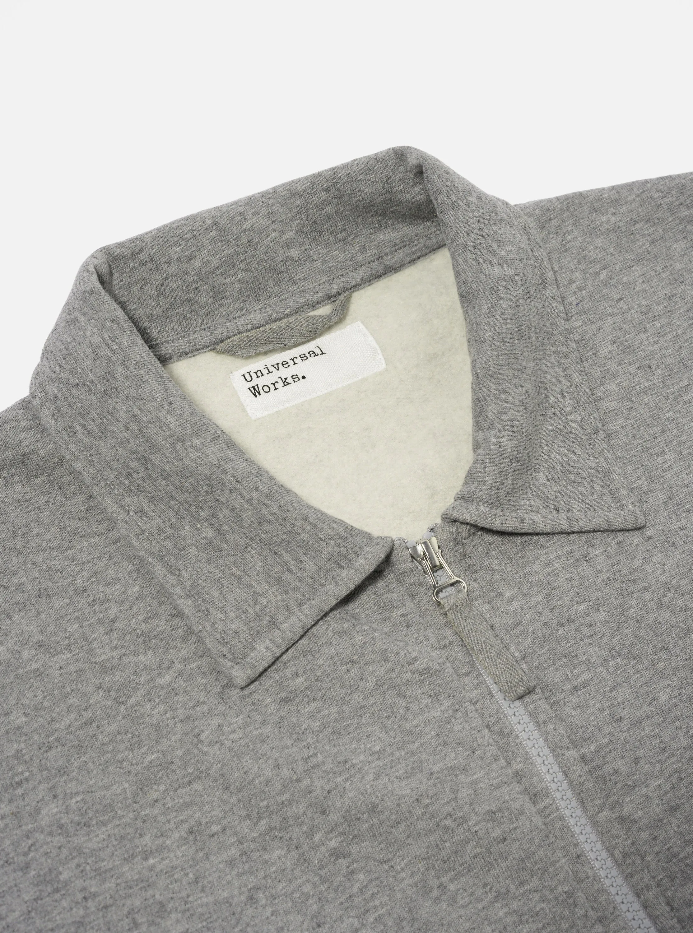 Universal Works Tyler Jacket in Grey Marl Recycled Cotton Blend Jersey