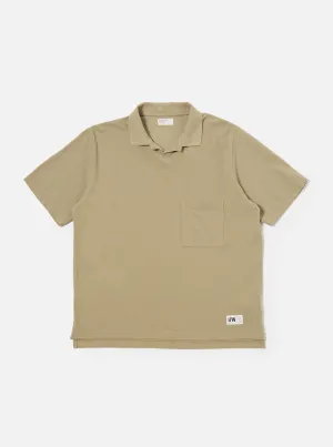 Universal Works Vacation Polo in Pale Olive Piquet