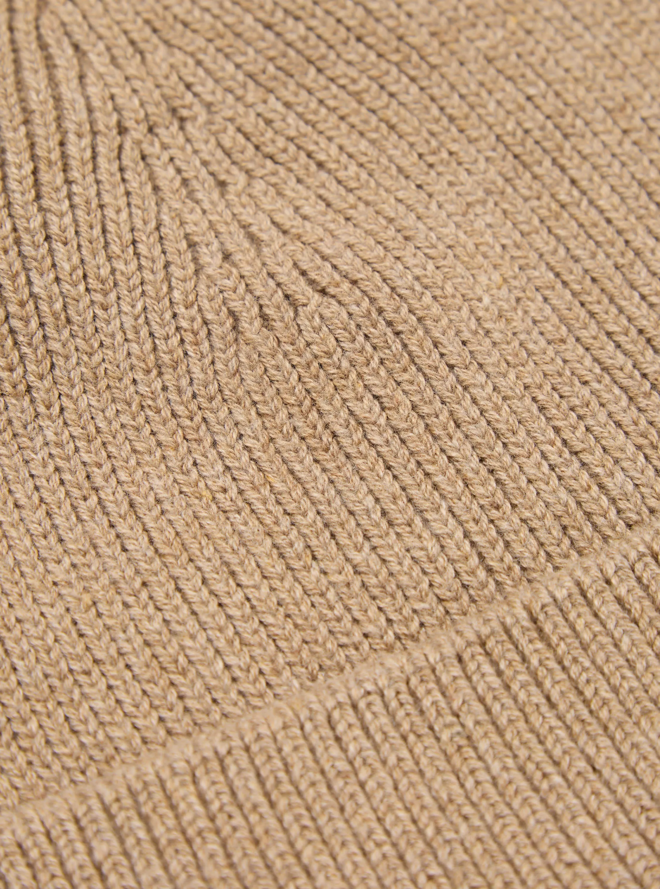 Universal Works Watch Cap in Sand Cotton Rib