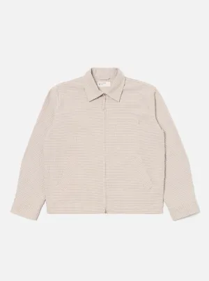 Universal Works Windcheater Jacket in Ecru/Sand Ospina Check Cotton