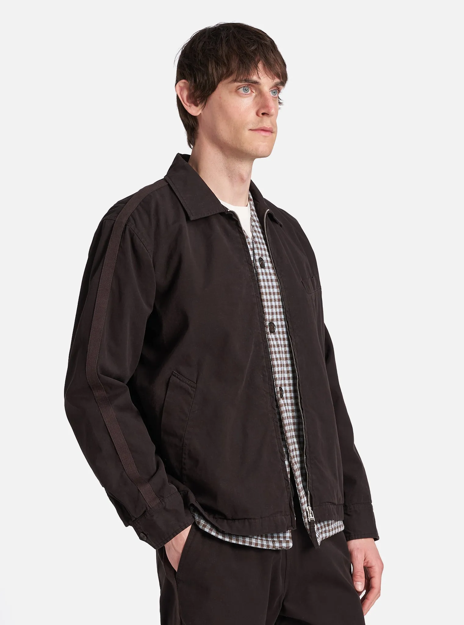 Universal Works Windcheater Jacket in Licorice Summer Canvas