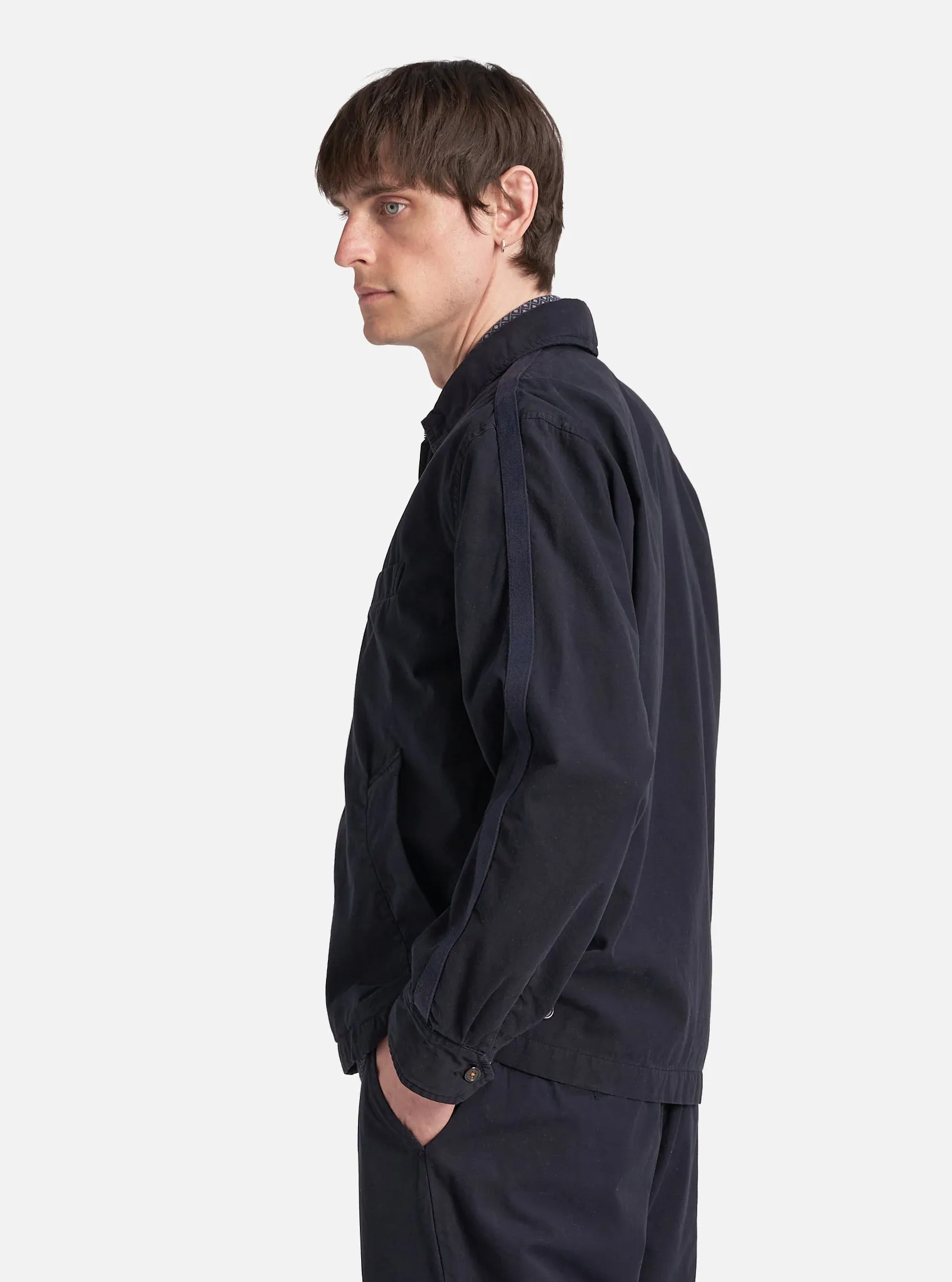 Universal Works Windcheater Jacket in Navy Summer Canvas